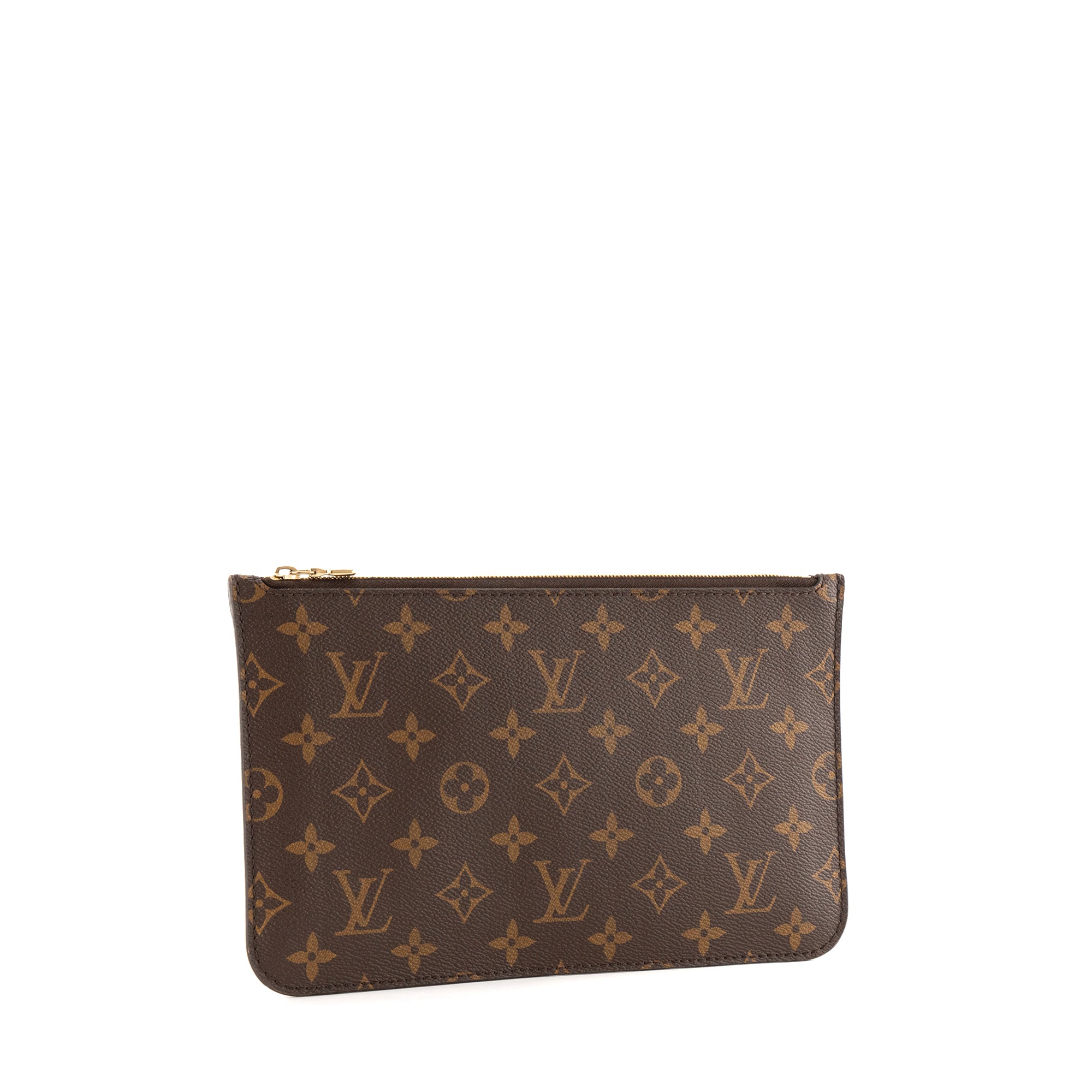 LOUIS VUITTON - Pochette Neverfull Louis Vuitton en toile enduite monogrammée