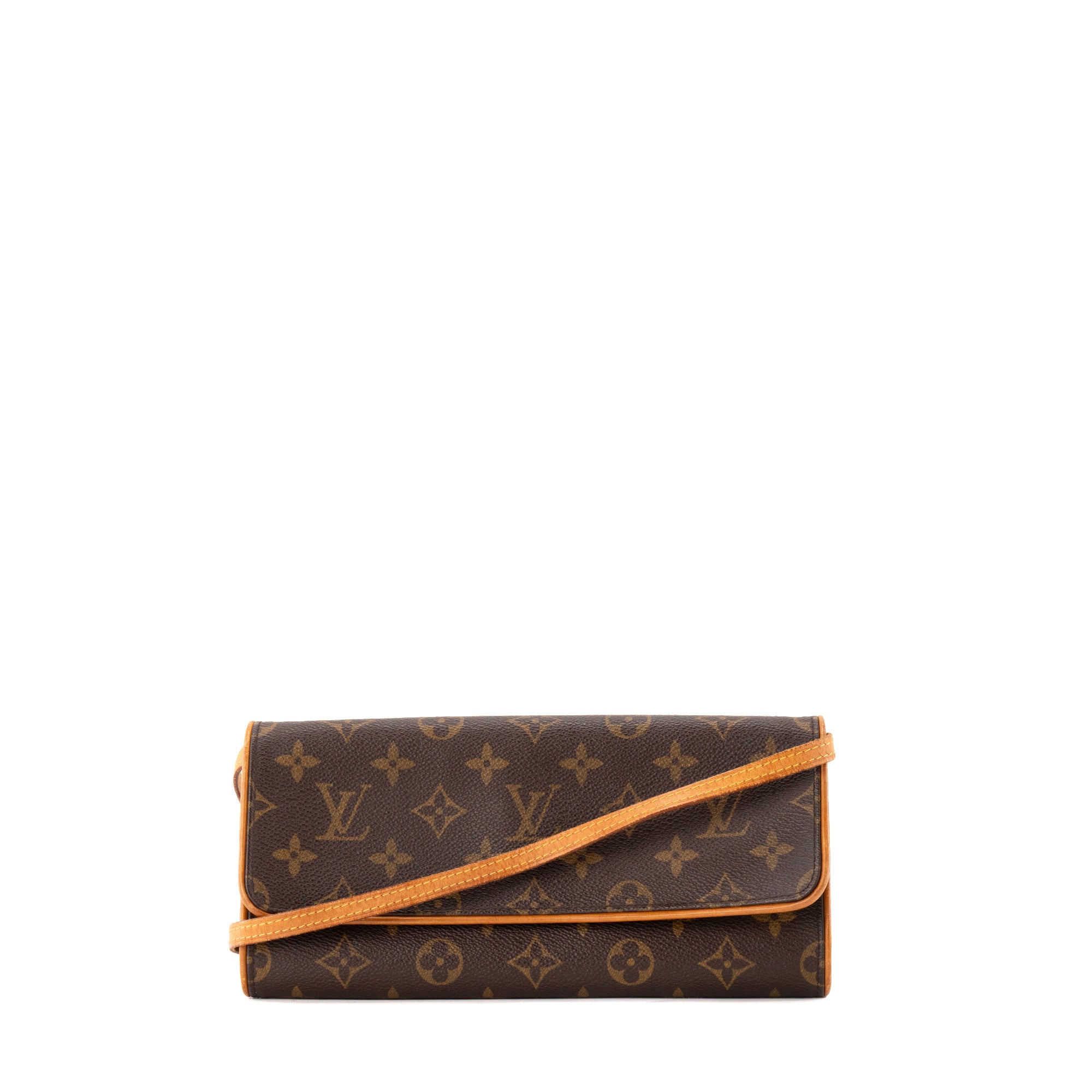 LOUIS VUITTON - Sac à bandoulière Pochette Twin Louis Vuitton en toile enduite monogrammée vintage