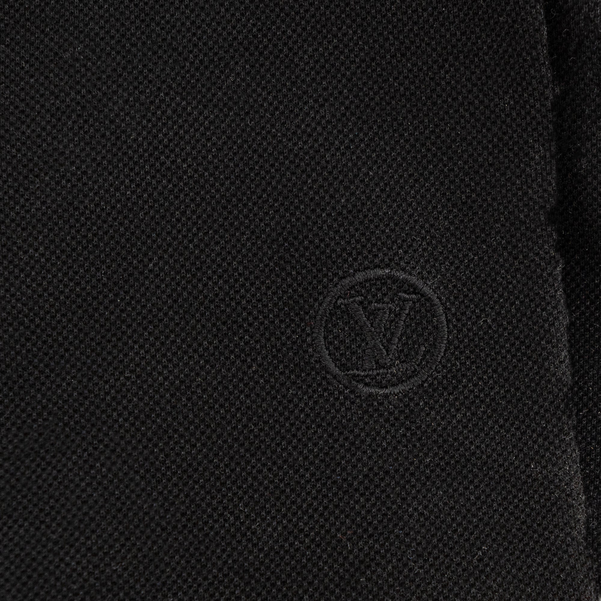LOUIS VUITTON - Polo manches courtes Louis Vuitton en coton noir (S)