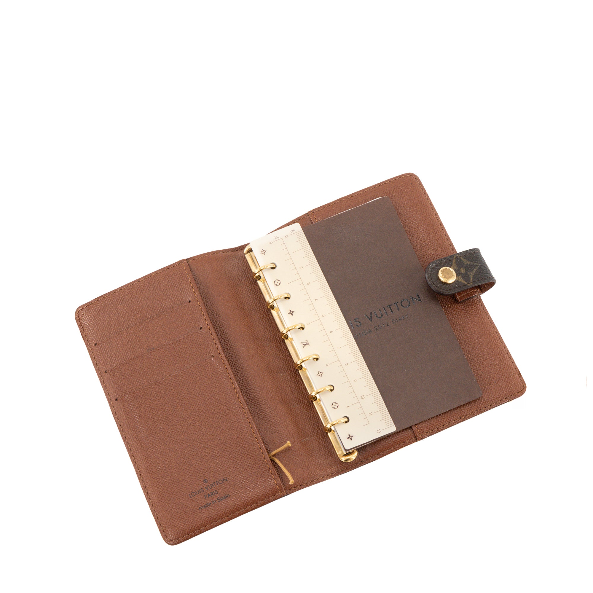 LOUIS VUITTON - Porte Agenda PM Louis Vuitton en toile enduite monogrammée vintage
