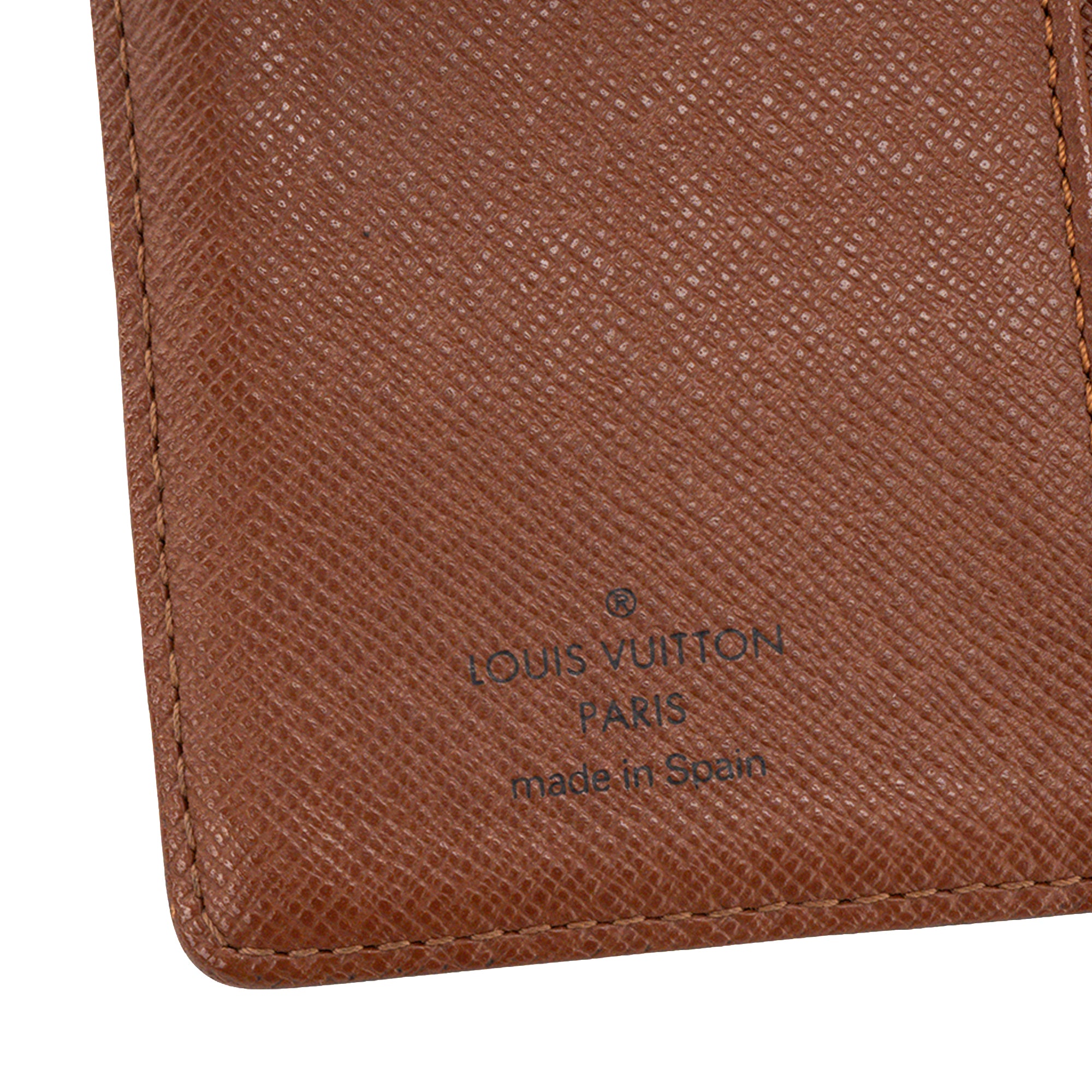 LOUIS VUITTON - Porte Agenda PM Louis Vuitton en toile enduite monogrammée vintage