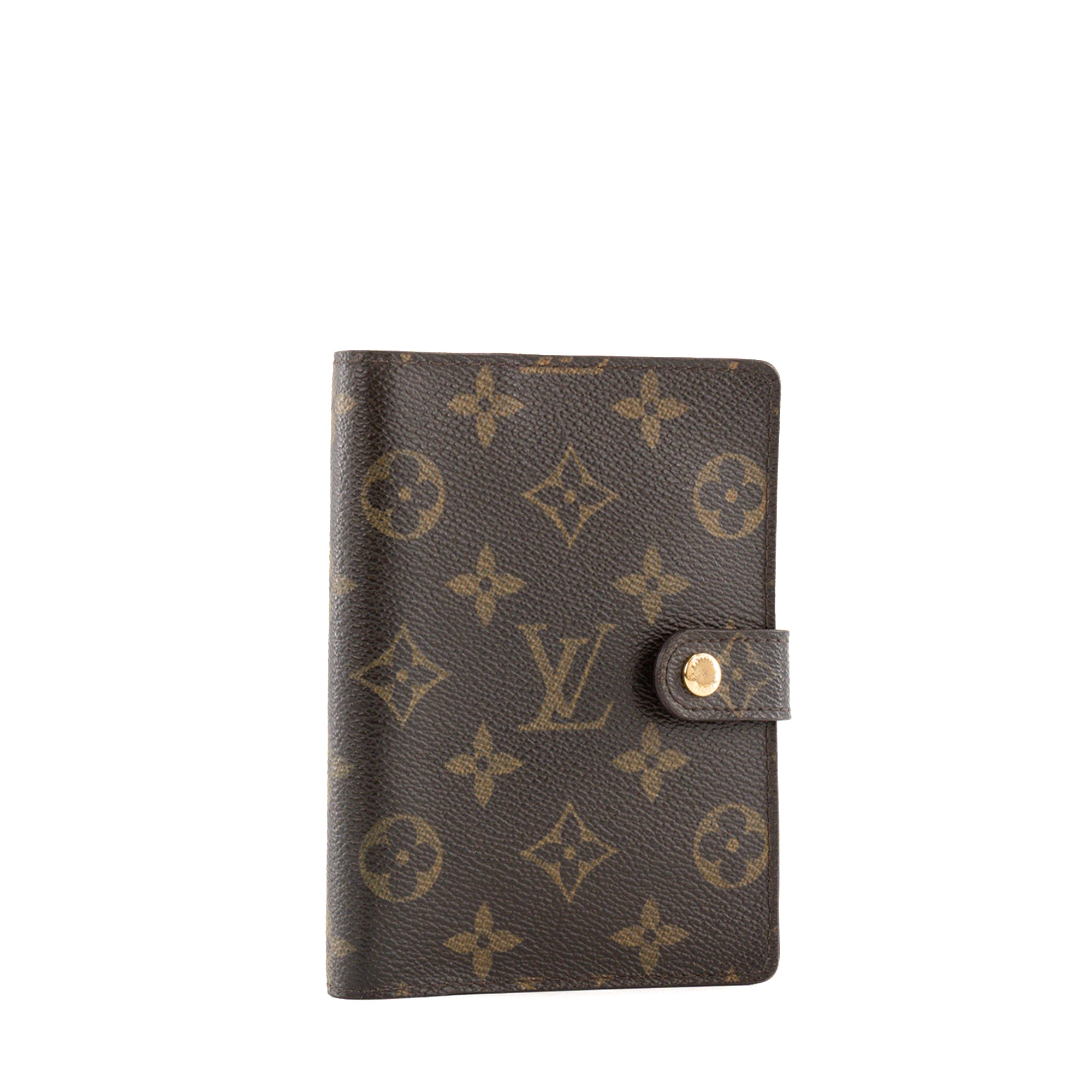 LOUIS VUITTON - Porte Agenda PM Louis Vuitton en toile enduite monogrammée vintage