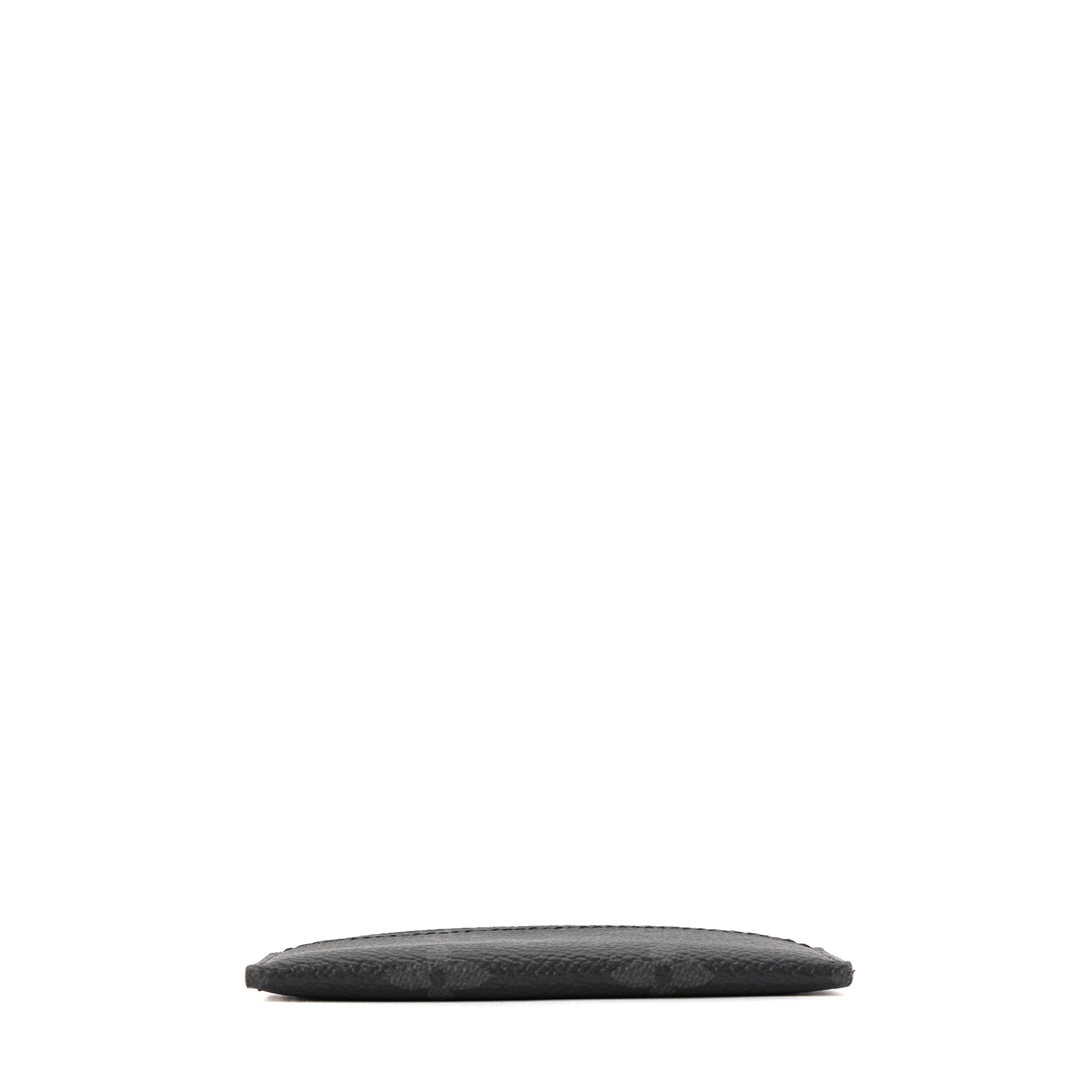 LOUIS VUITTON - Porte cartes Double Louis Vuitton en cuir et toile monogrammée éclipse