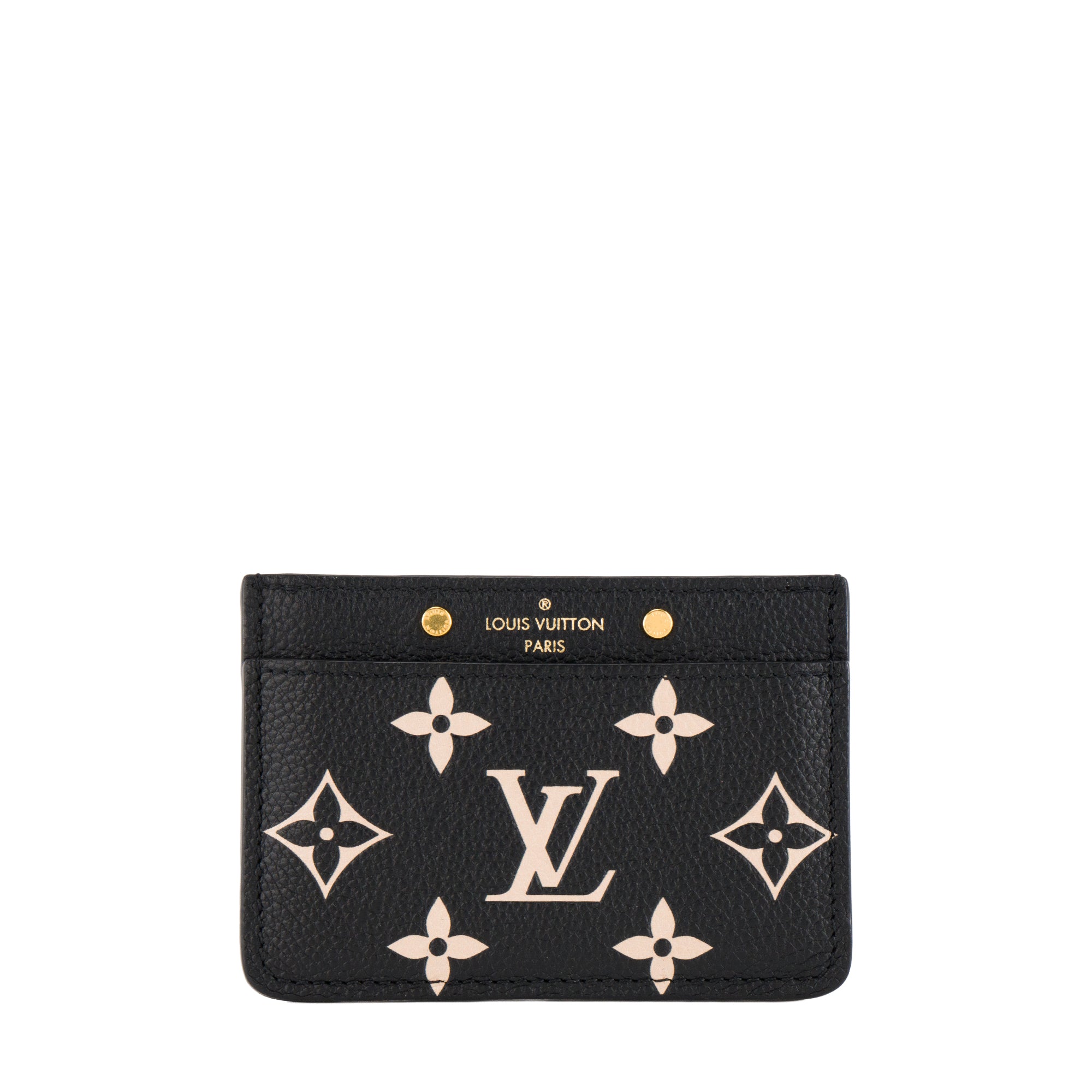 LOUIS VUITTON - Porte-cartes Louis Vuitton en cuir grainé monogramme giant