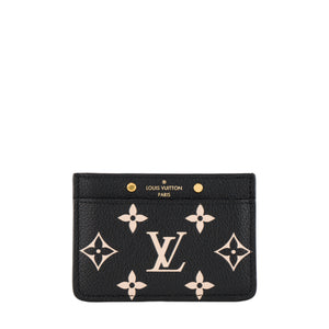LOUIS VUITTON - Porte-cartes Louis Vuitton en cuir grainé monogramme giant
