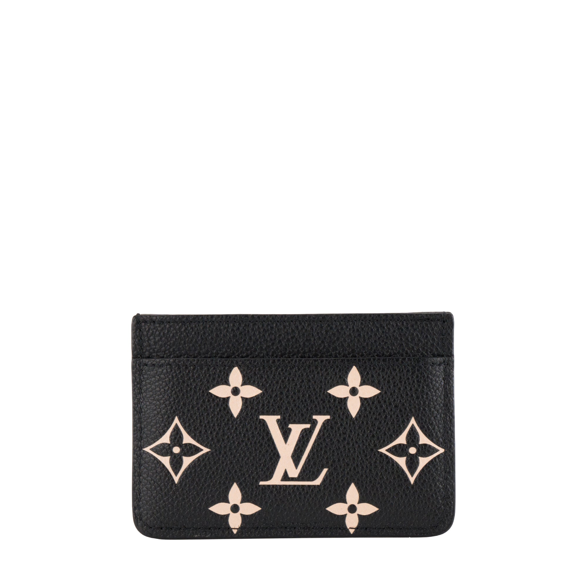 LOUIS VUITTON - Porte-cartes Louis Vuitton en cuir grainé monogramme giant