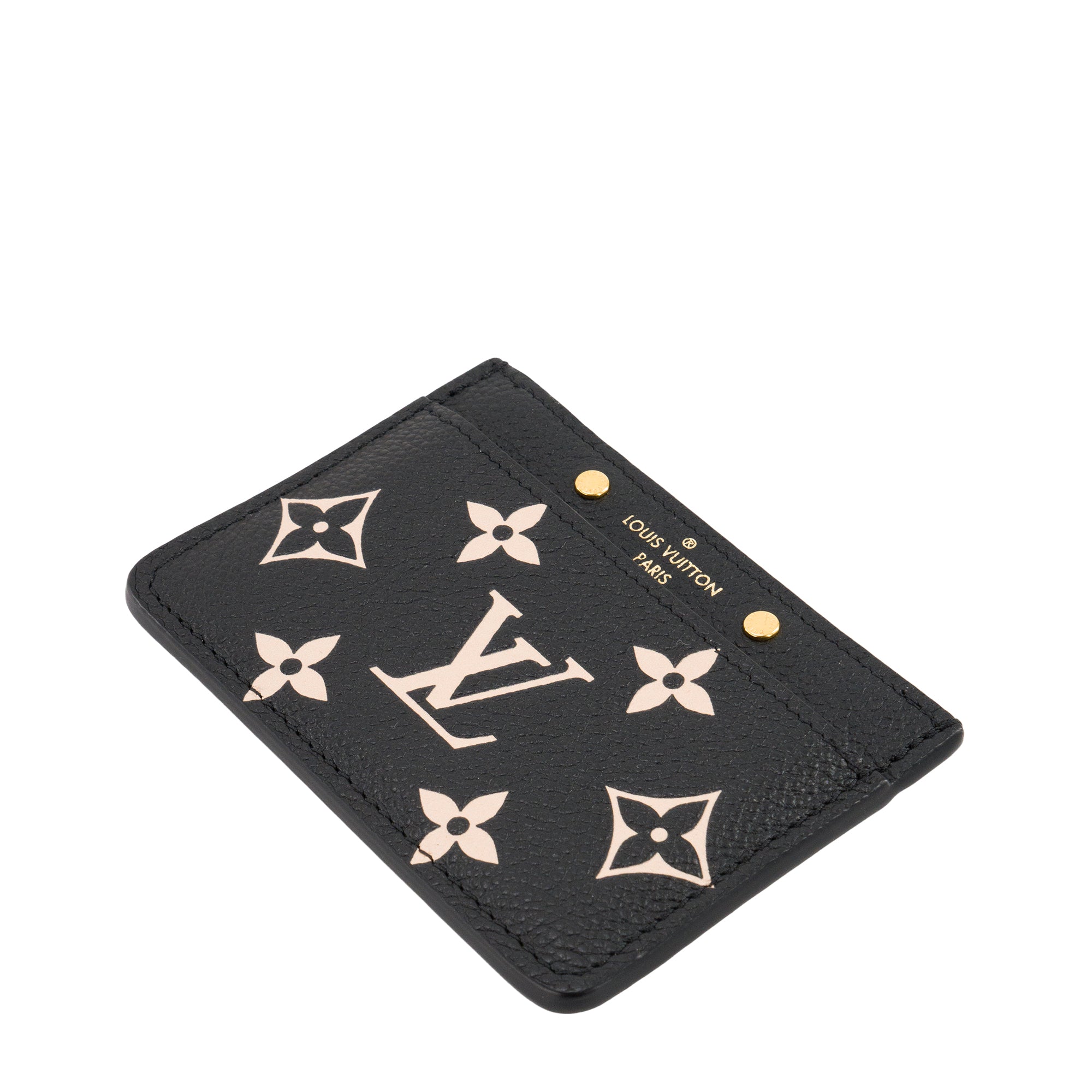 LOUIS VUITTON - Porte-cartes Louis Vuitton en cuir grainé monogramme giant