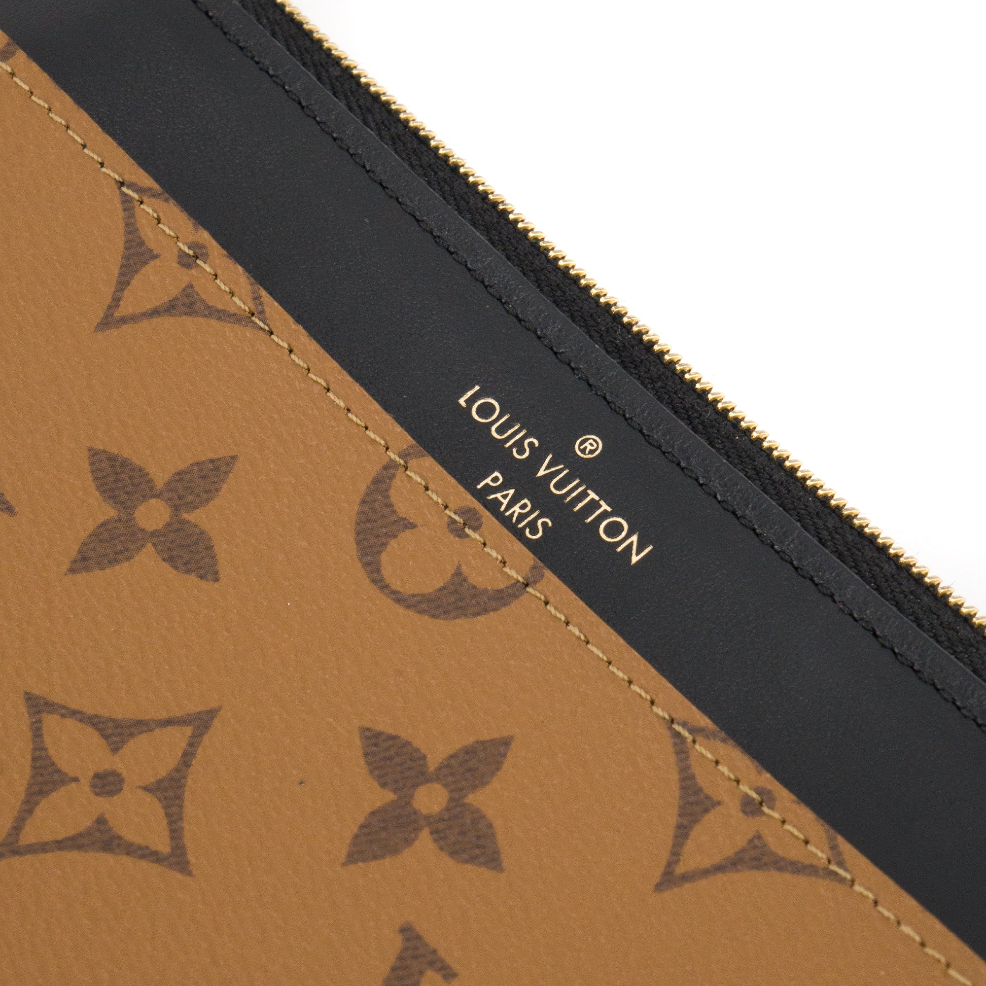 LOUIS VUITTON - Porte-monnaie Slim Louis Vuitton en toile enduite monogrammée reverse