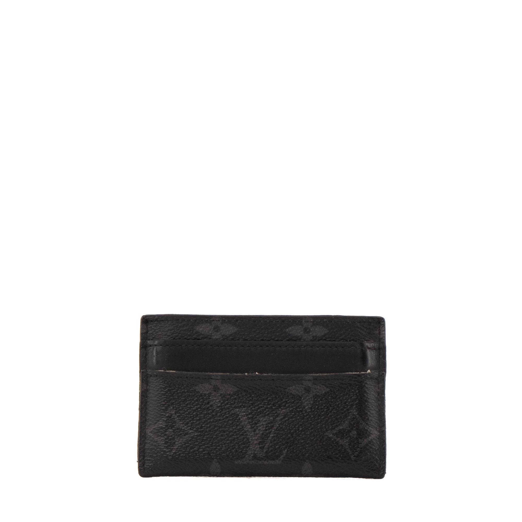 LOUIS VUITTON - Porte cartes Simple Louis Vuitton en toile enduite monogrammée éclipse