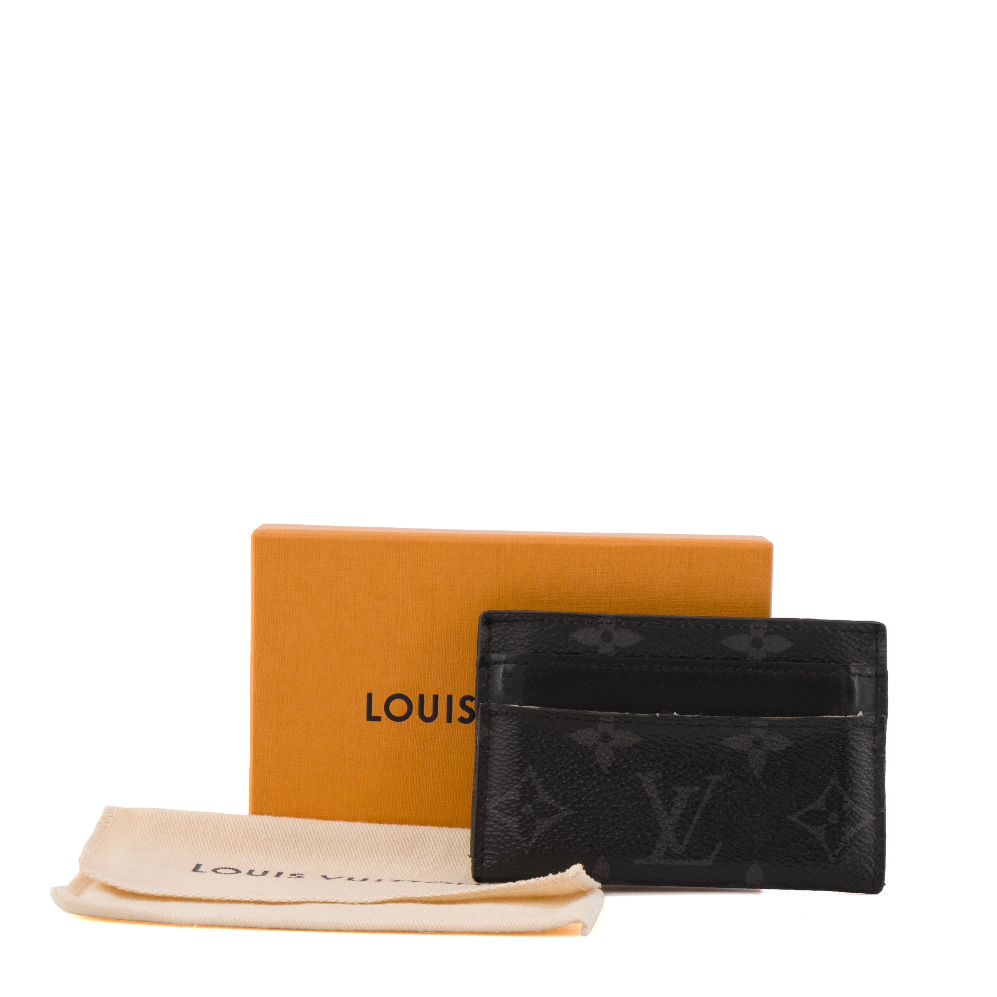 LOUIS VUITTON - Porte cartes Simple Louis Vuitton en toile enduite monogrammée éclipse