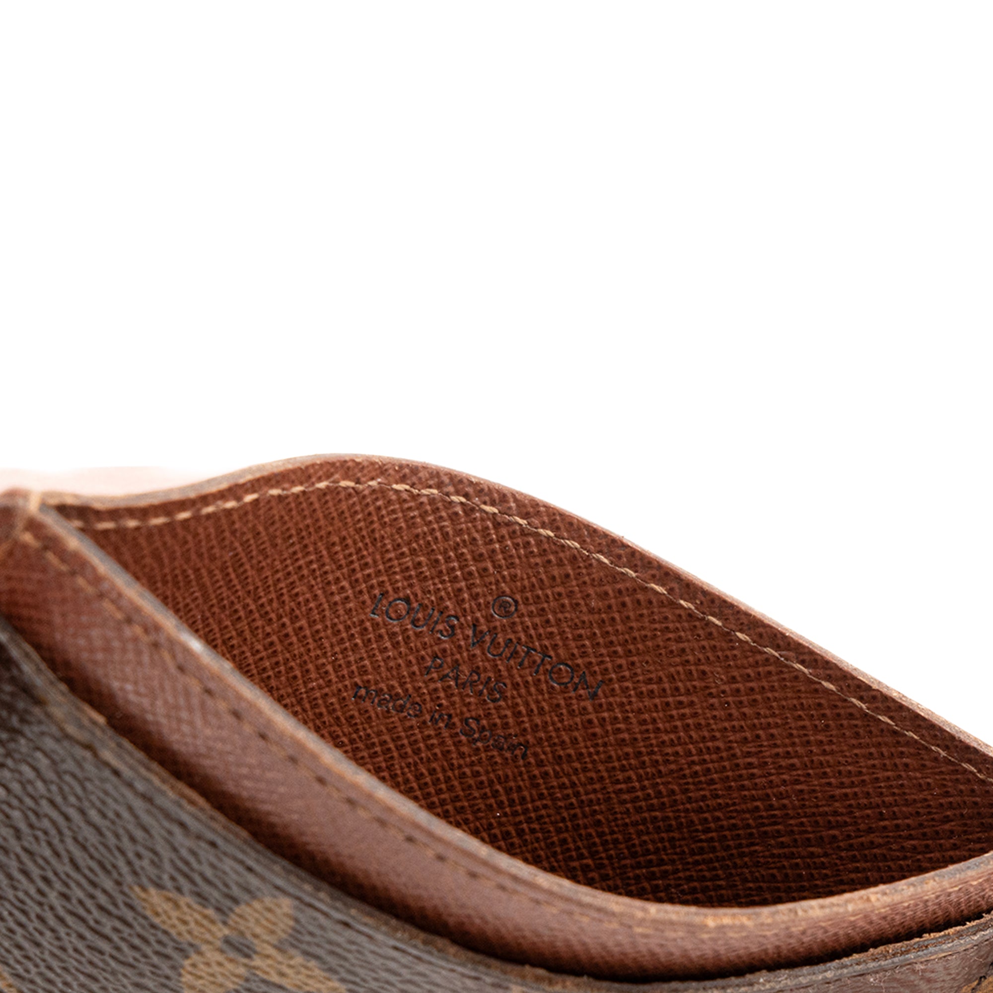 LOUIS VUITTON - Porte cartes Simple Louis Vuitton en toile enduite monogrammée