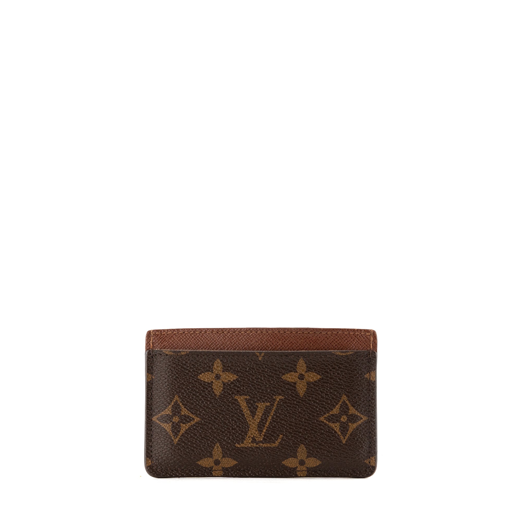 LOUIS VUITTON - Porte cartes Simple Louis Vuitton en toile enduite monogrammée