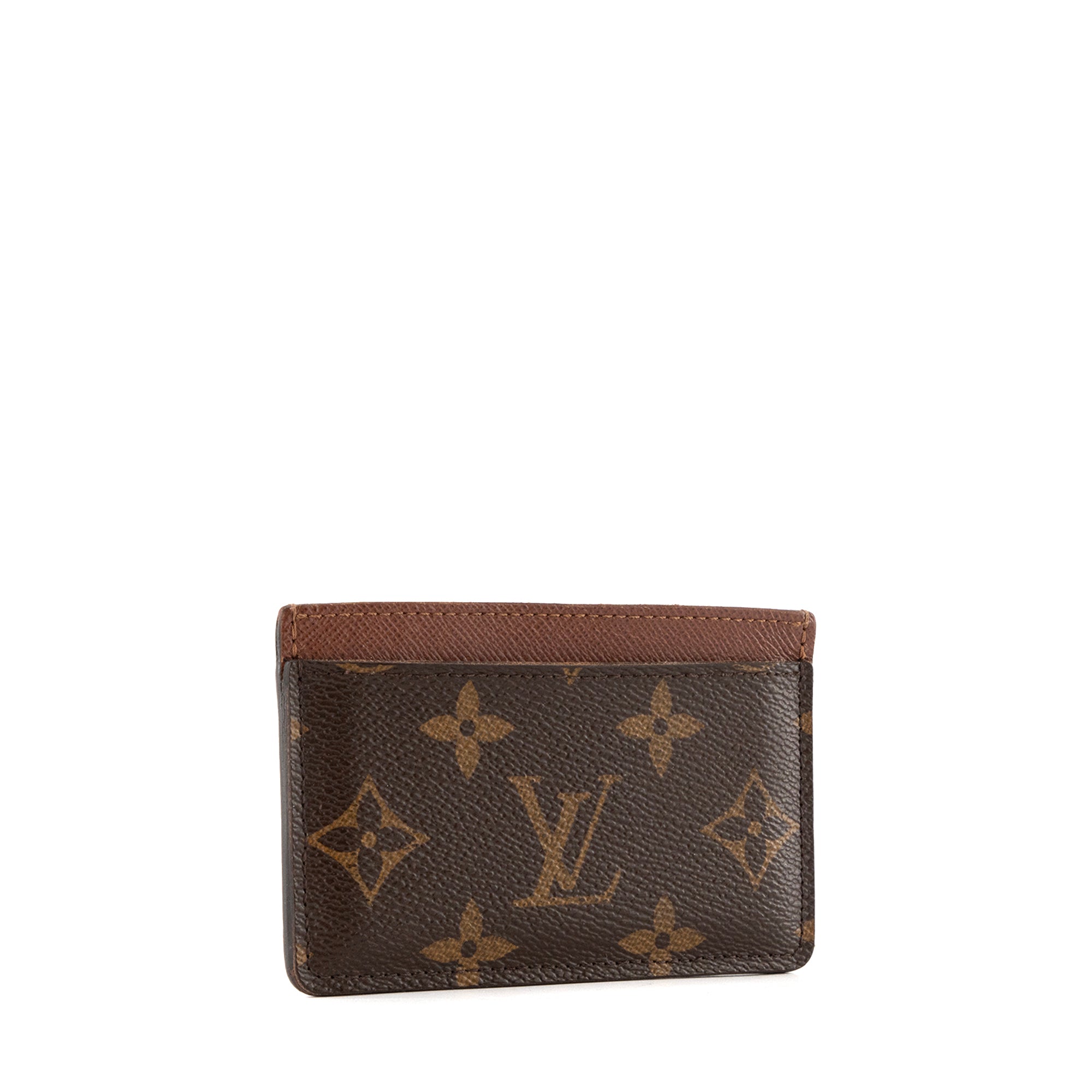 LOUIS VUITTON - Porte cartes Simple Louis Vuitton en toile enduite monogrammée