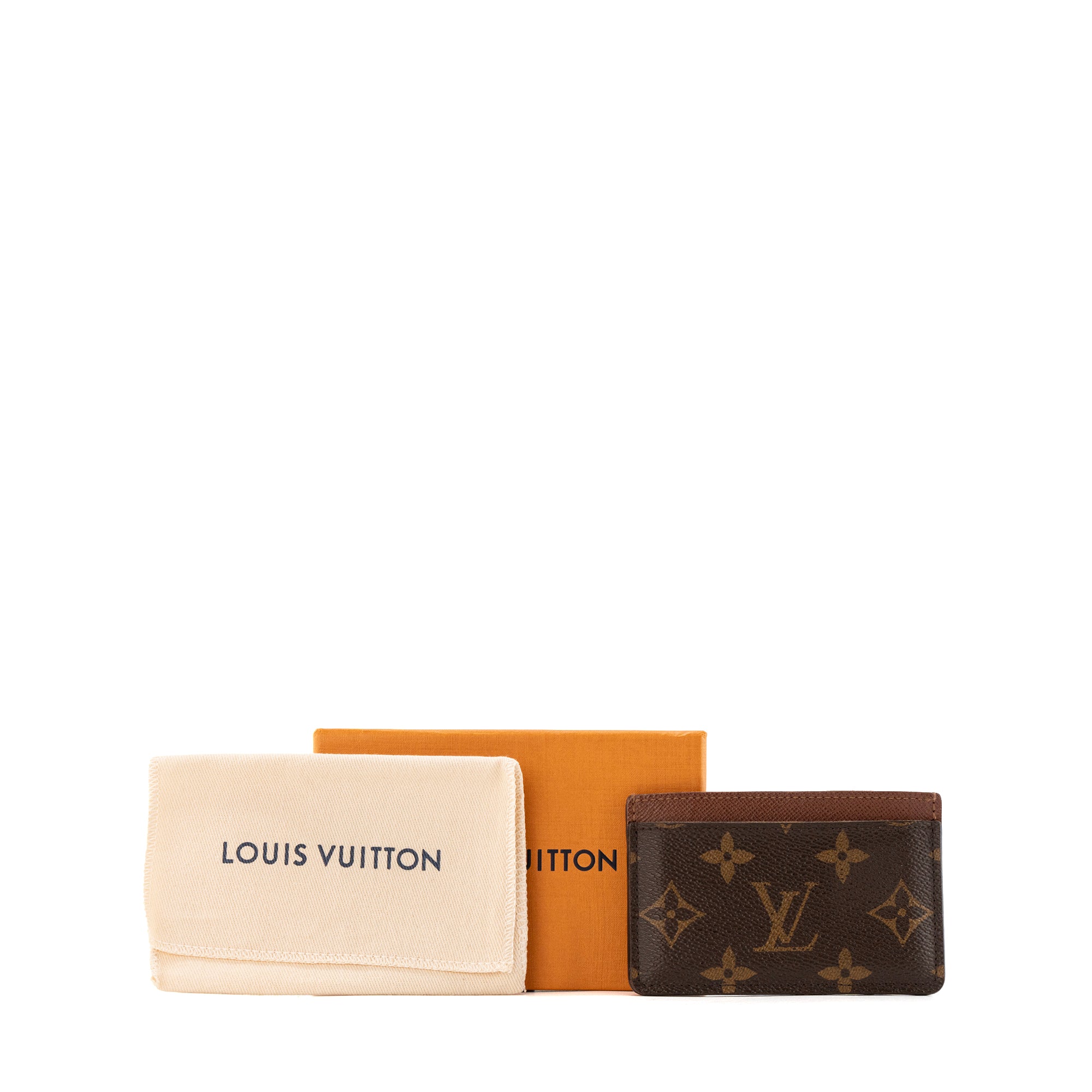 LOUIS VUITTON - Porte cartes Simple Louis Vuitton en toile enduite monogrammée