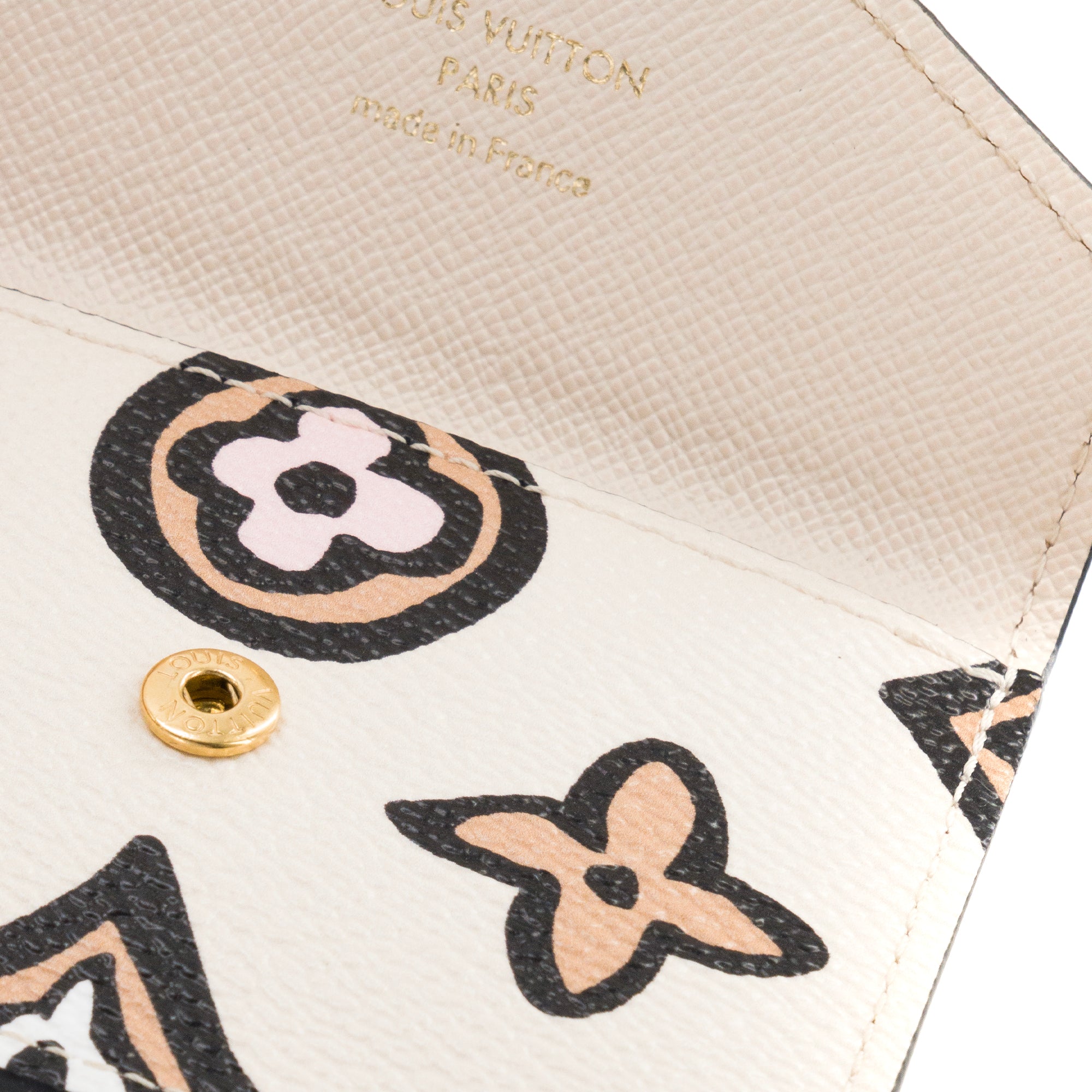 LOUIS VUITTON - Porte-cartes Wild At Heart Louis Vuitton en toile enduite beige