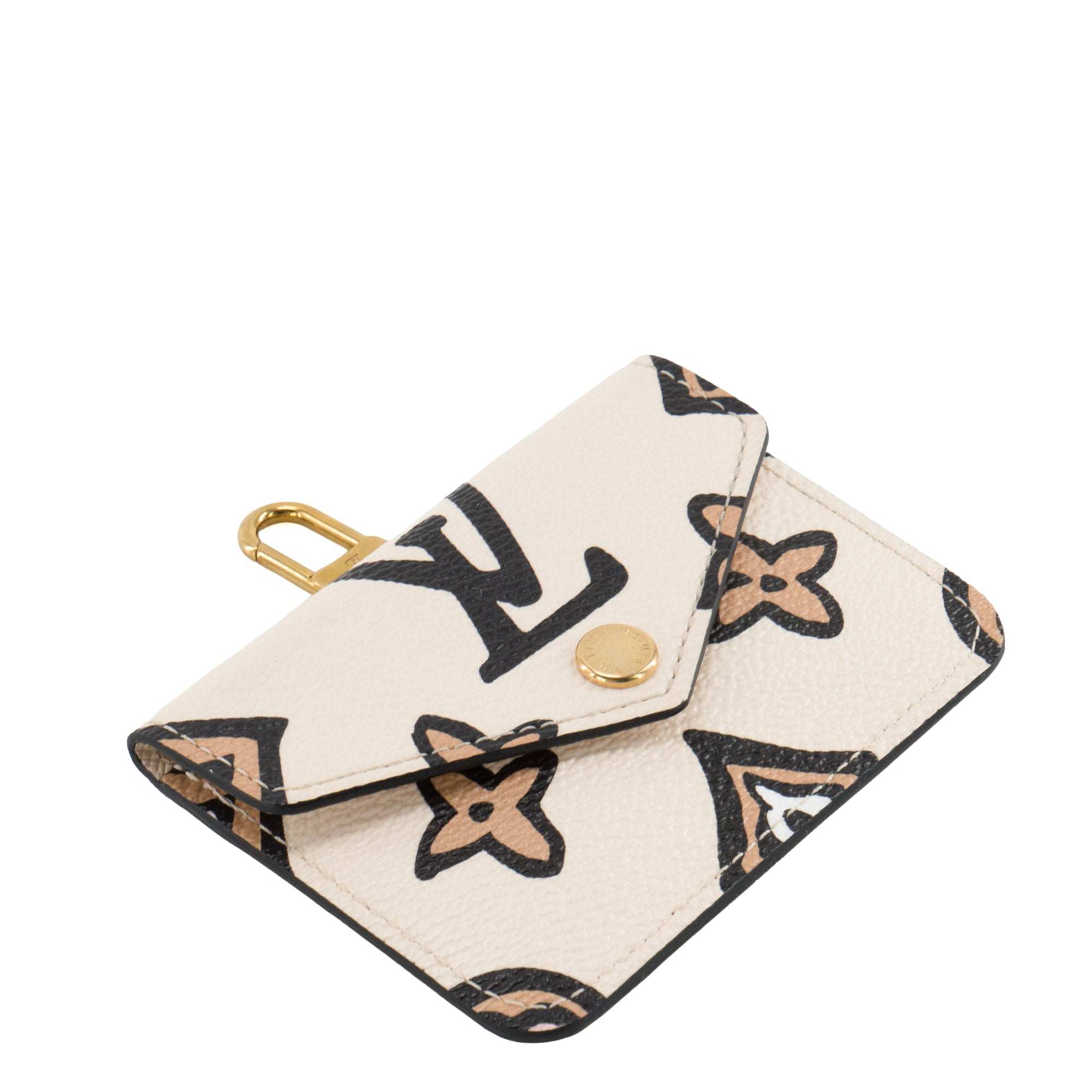 LOUIS VUITTON - Porte-cartes Wild At Heart Louis Vuitton en toile enduite beige