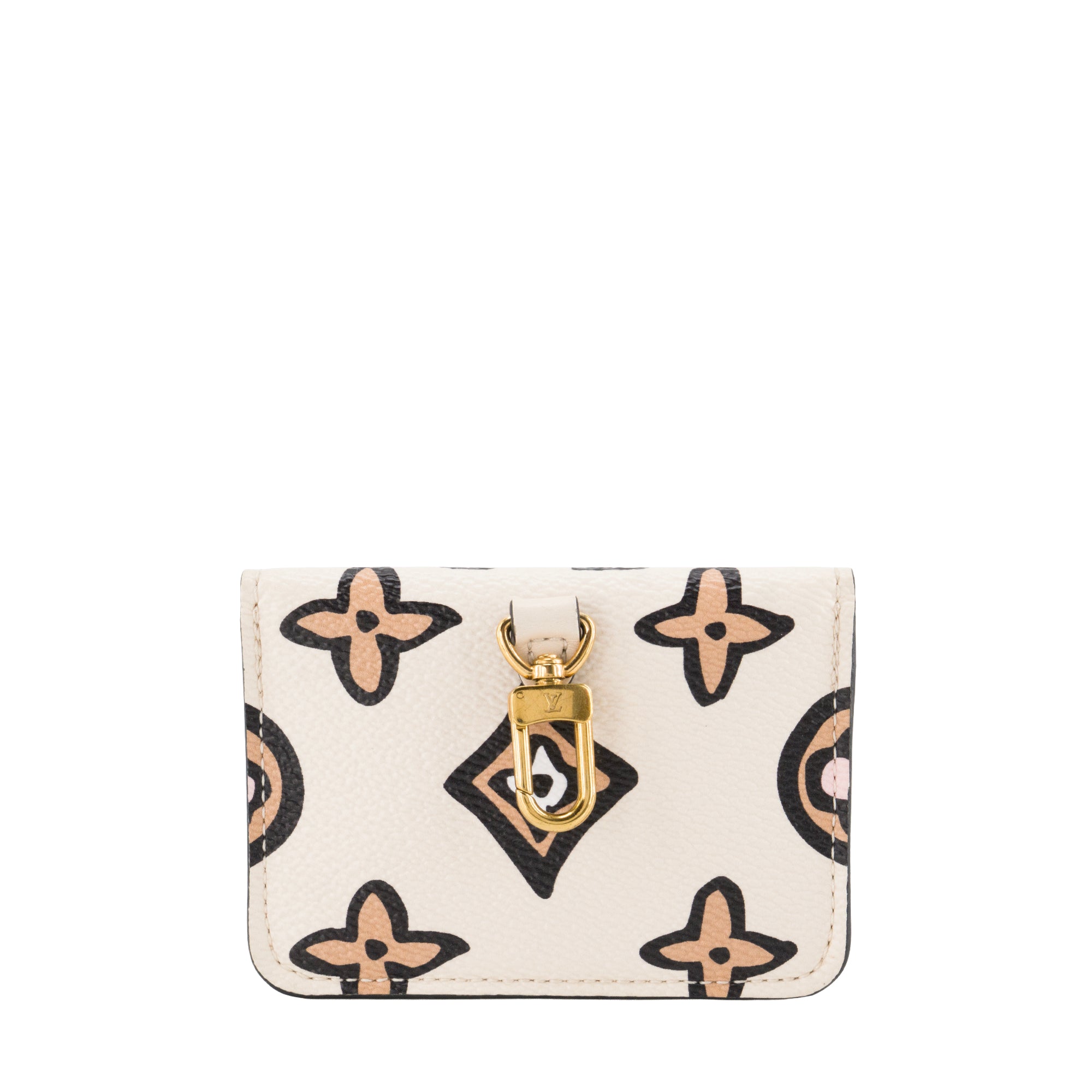 LOUIS VUITTON - Porte-cartes Wild At Heart Louis Vuitton en toile enduite beige