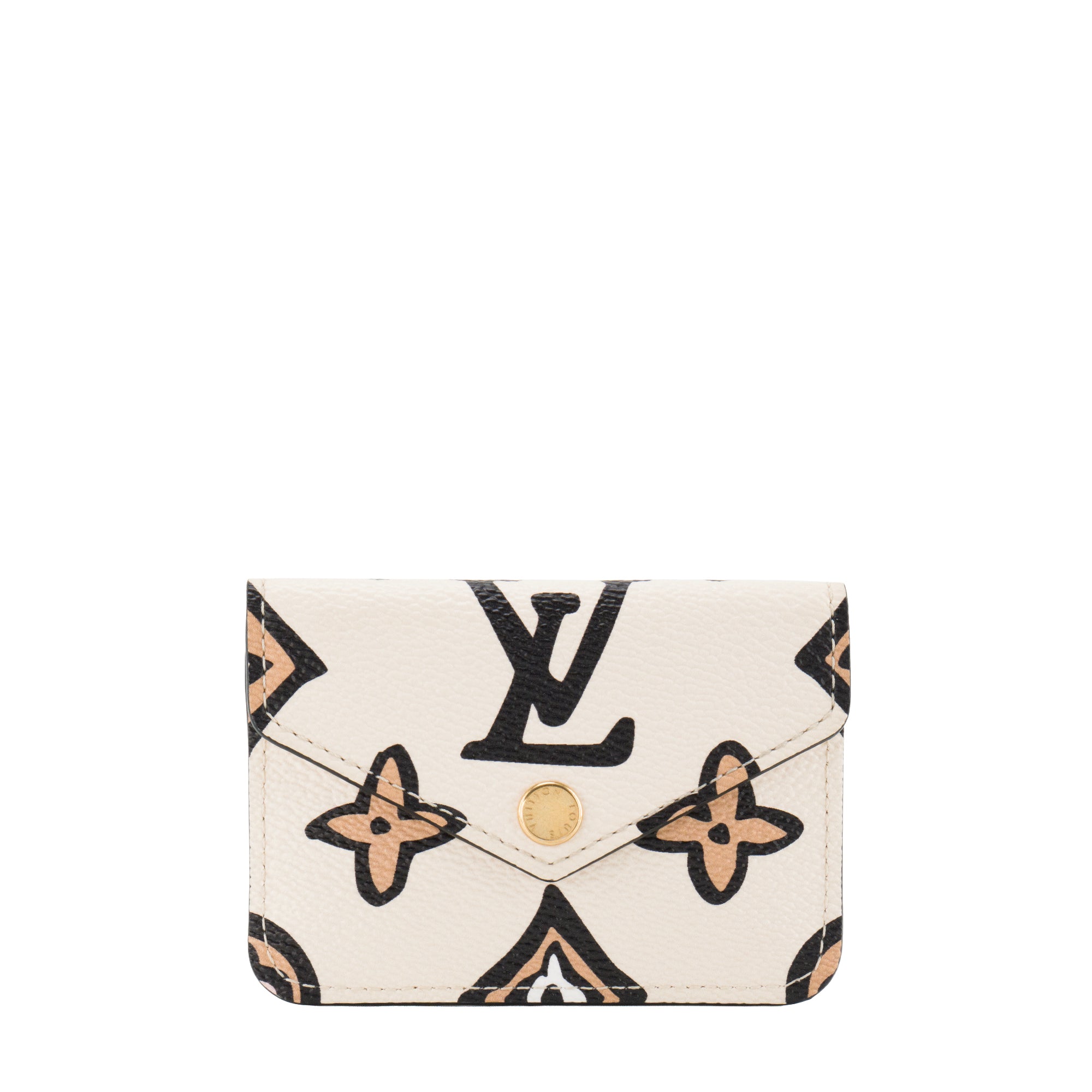 LOUIS VUITTON - Porte-cartes Wild At Heart Louis Vuitton en toile enduite beige