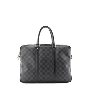 LOUIS VUITTON - Porte-documents Louis Vuitton en toile damier graphite