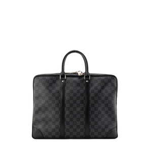 LOUIS VUITTON - Porte-documents Louis Vuitton en toile damier graphite