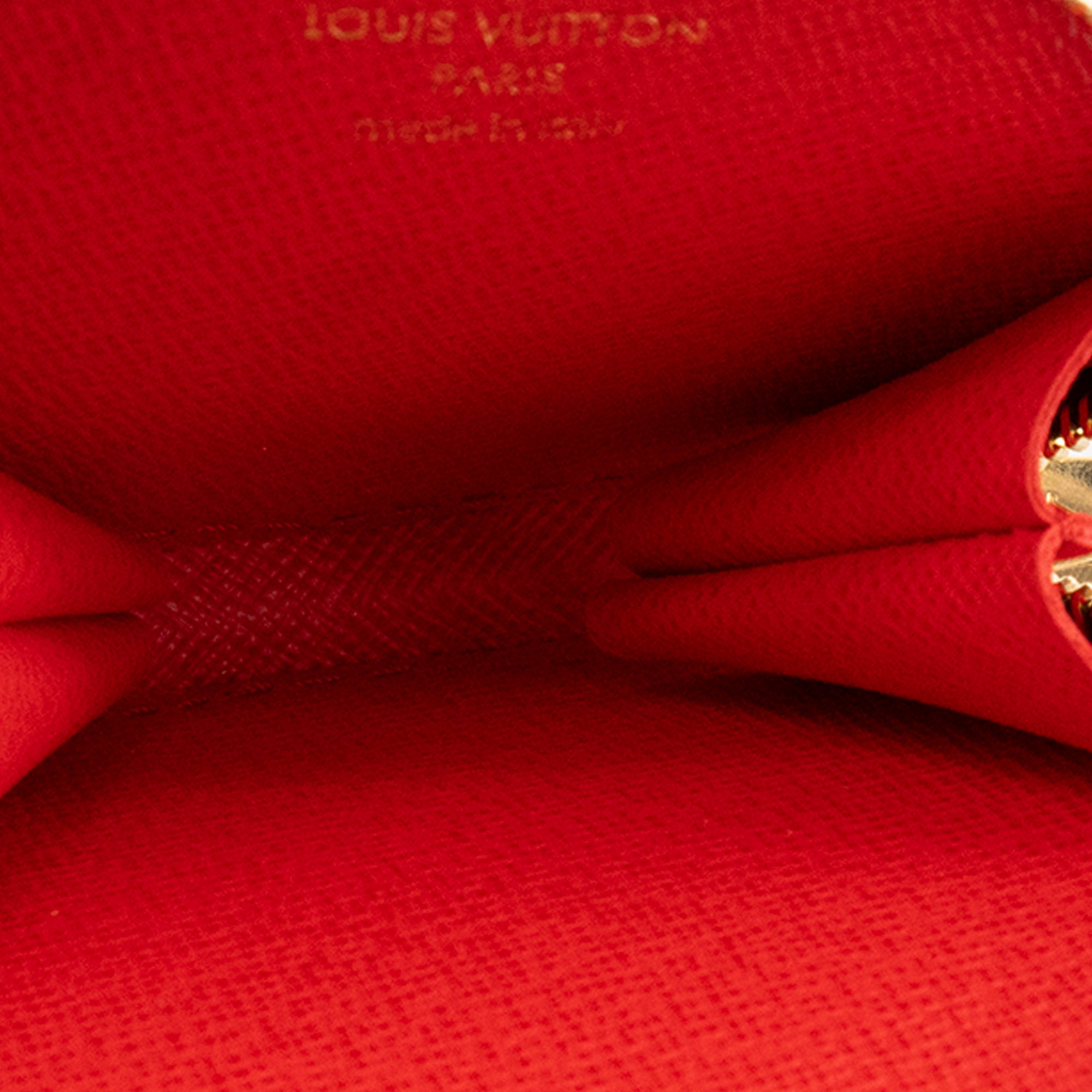 LOUIS VUITTON - Porte-monnaie rond Louis Vuitton en toile monogrammée marron