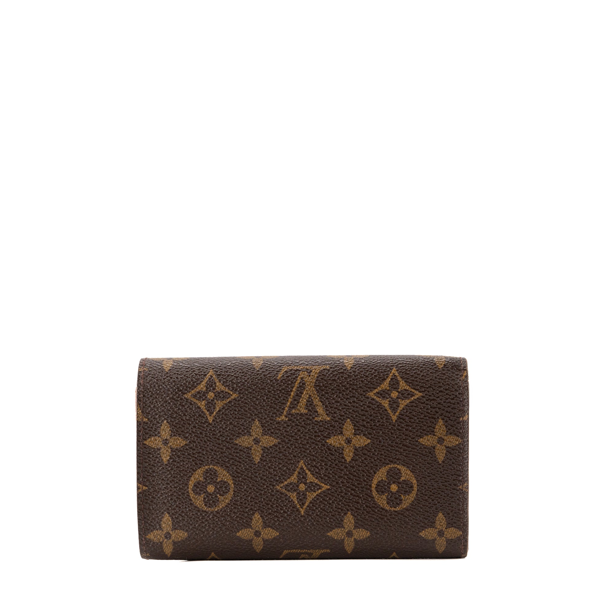 LOUIS VUITTON - Porte-monnaie Trésor Louis Vuitton en toile enduite monogrammée vintage