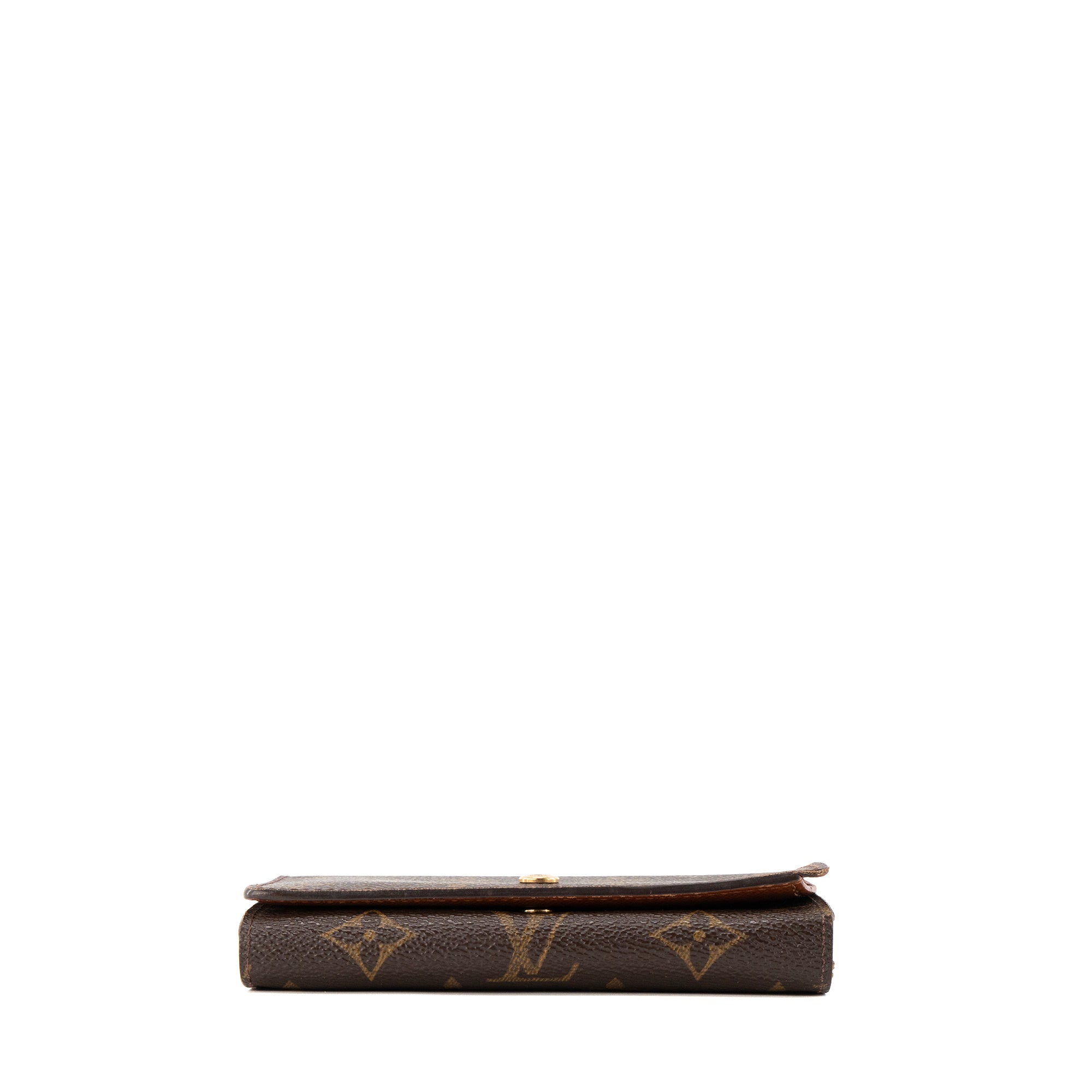 LOUIS VUITTON - Porte-monnaie Trésor Louis Vuitton en toile enduite monogrammée vintage