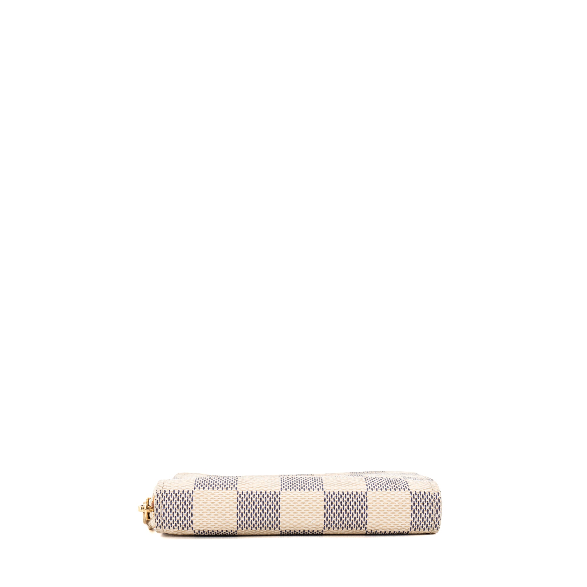 LOUIS VUITTON - Porte monnaie Zippy Louis Vuitton en toile damier azur