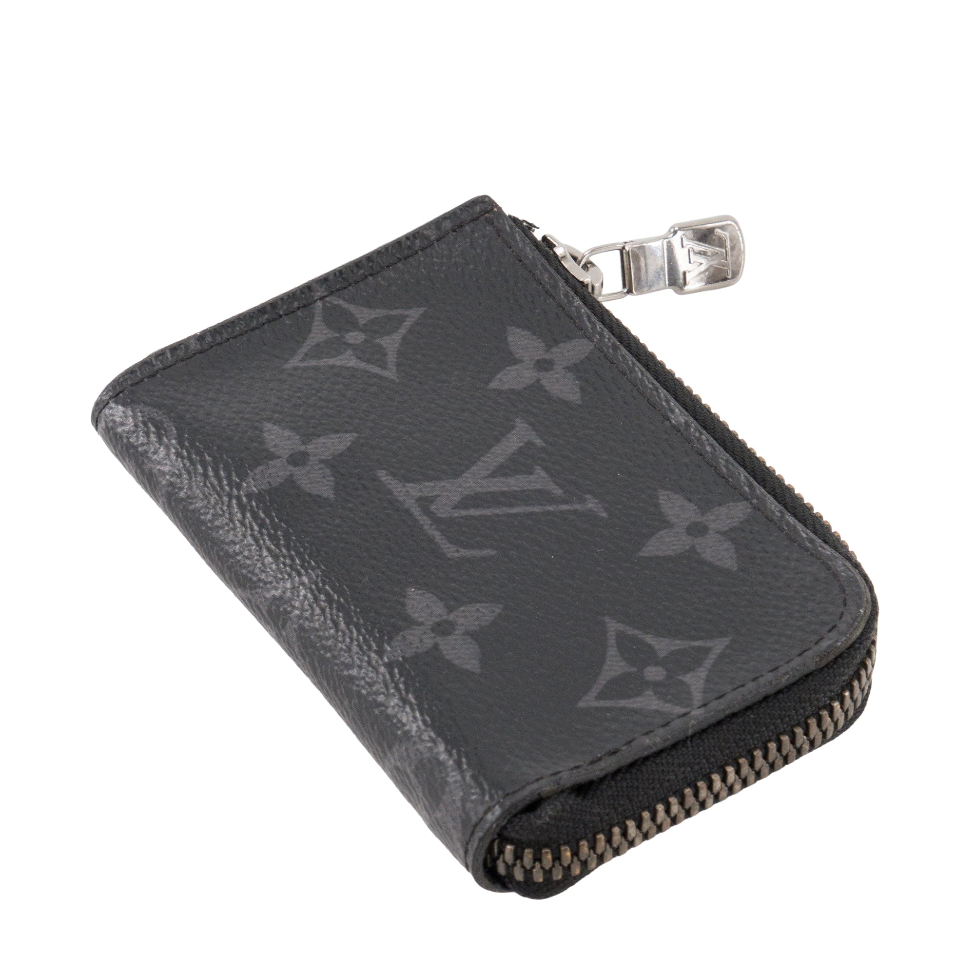 LOUIS VUITTON - Porte-monnaie Zippy Louis Vuitton en toile enduite monogrammée éclipse
