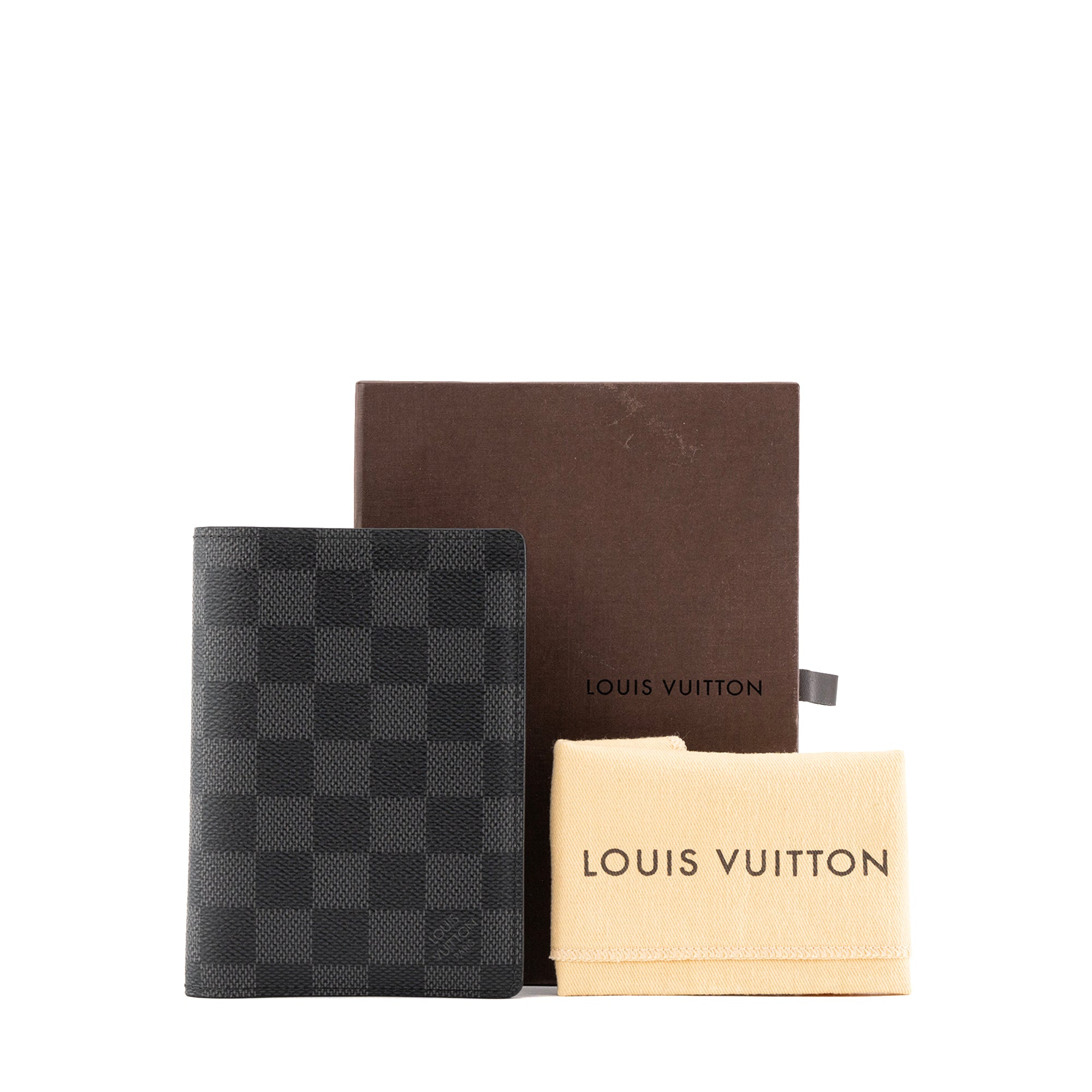 LOUIS VUITTON - Portefeuille Bifold Louis Vuitton en toile enduite damier graphite