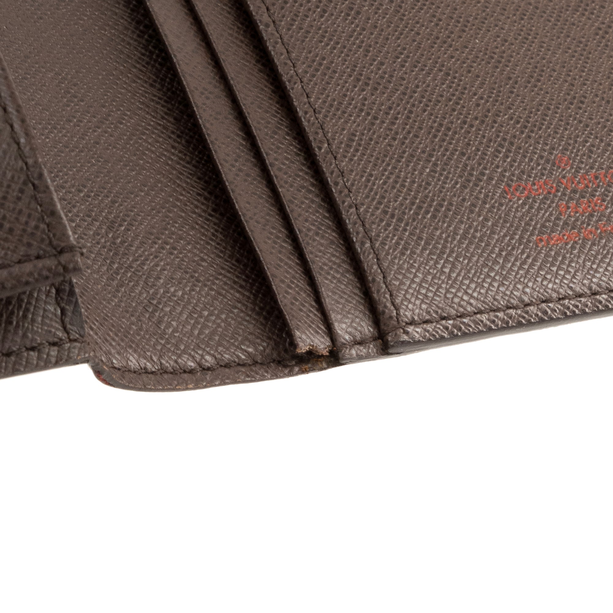 LOUIS VUITTON - Portefeuille Brazza Louis Vuitton en toile damier ébène