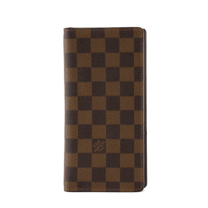 LOUIS VUITTON - Portefeuille Brazza Louis Vuitton en toile damier ébène