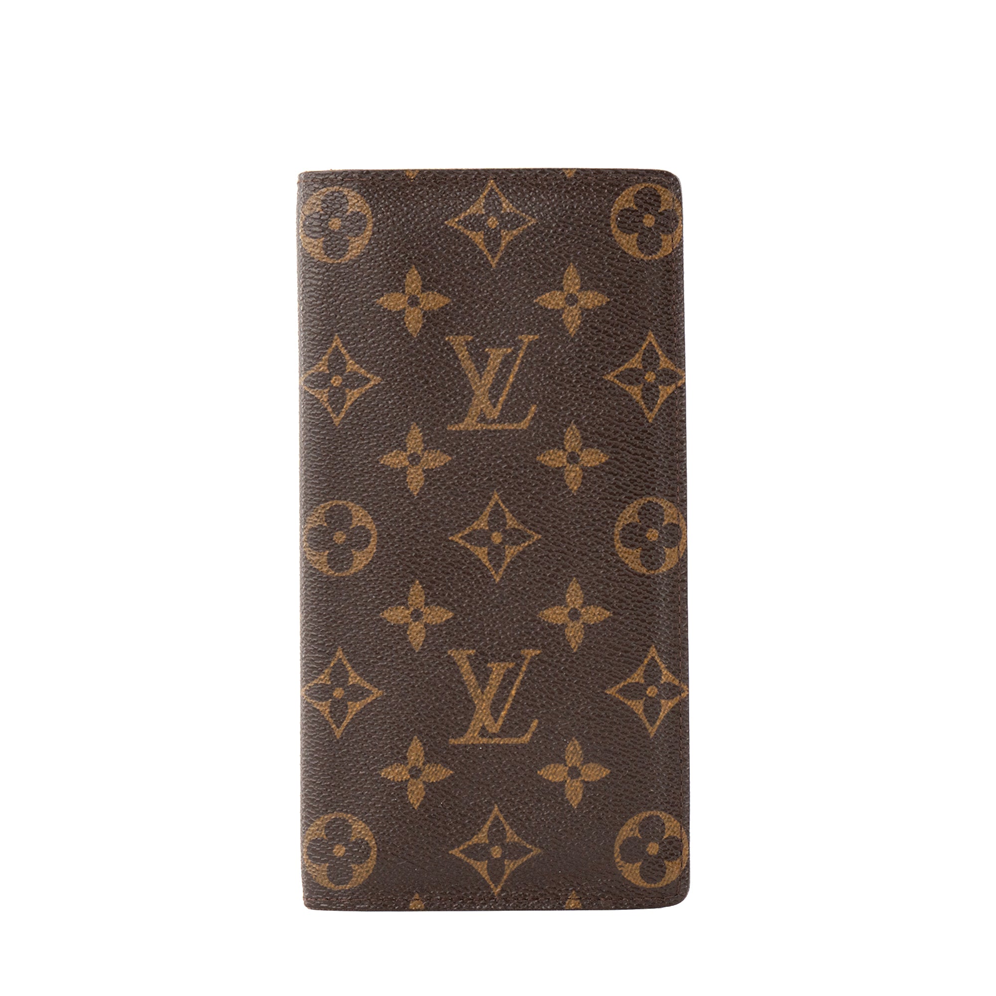 LOUIS VUITTON - Portefeuille Brazza Louis Vuitton en toile enduite monogrammée