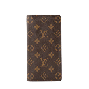 LOUIS VUITTON - Portefeuille Brazza Louis Vuitton en toile enduite monogrammée