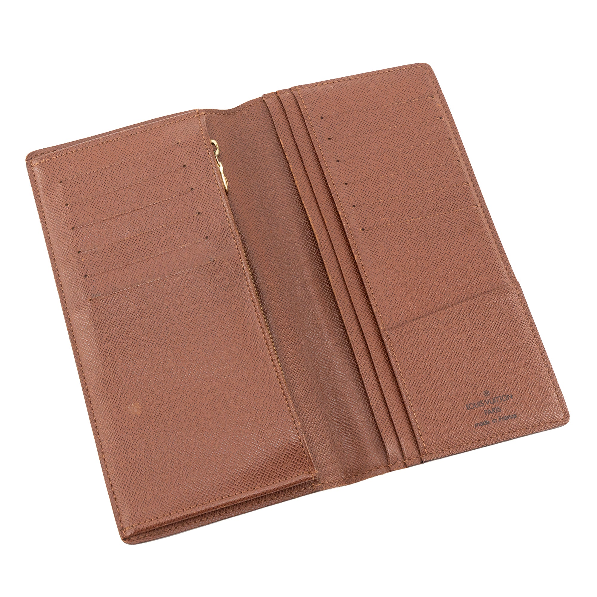 LOUIS VUITTON - Portefeuille Brazza Louis Vuitton en toile enduite monogrammée