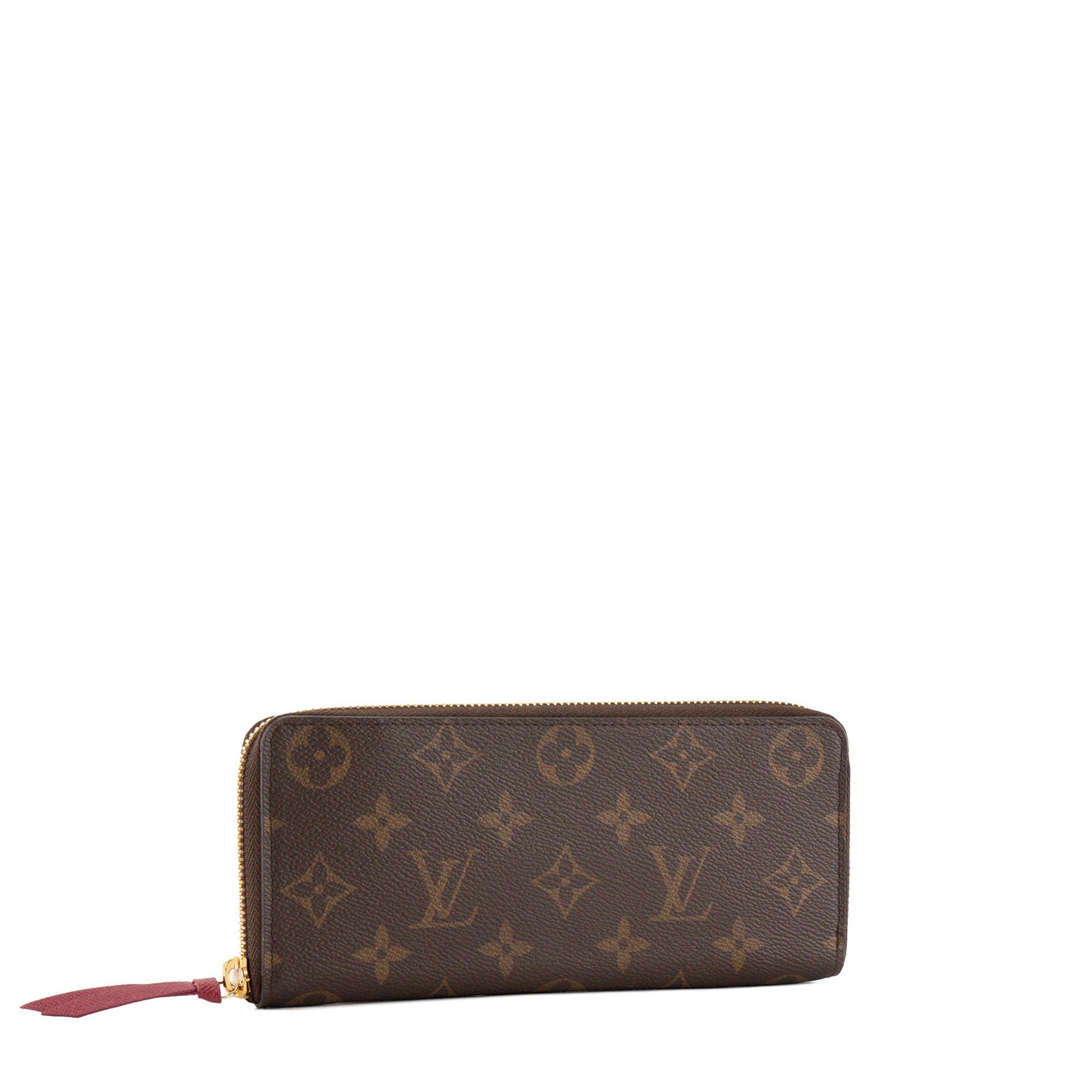 LOUIS VUITTON - Portefeuille Clémence Louis Vuitton en toile enduite monogrammée