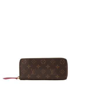 LOUIS VUITTON - Portefeuille Clémence Louis Vuitton en toile enduite monogrammée