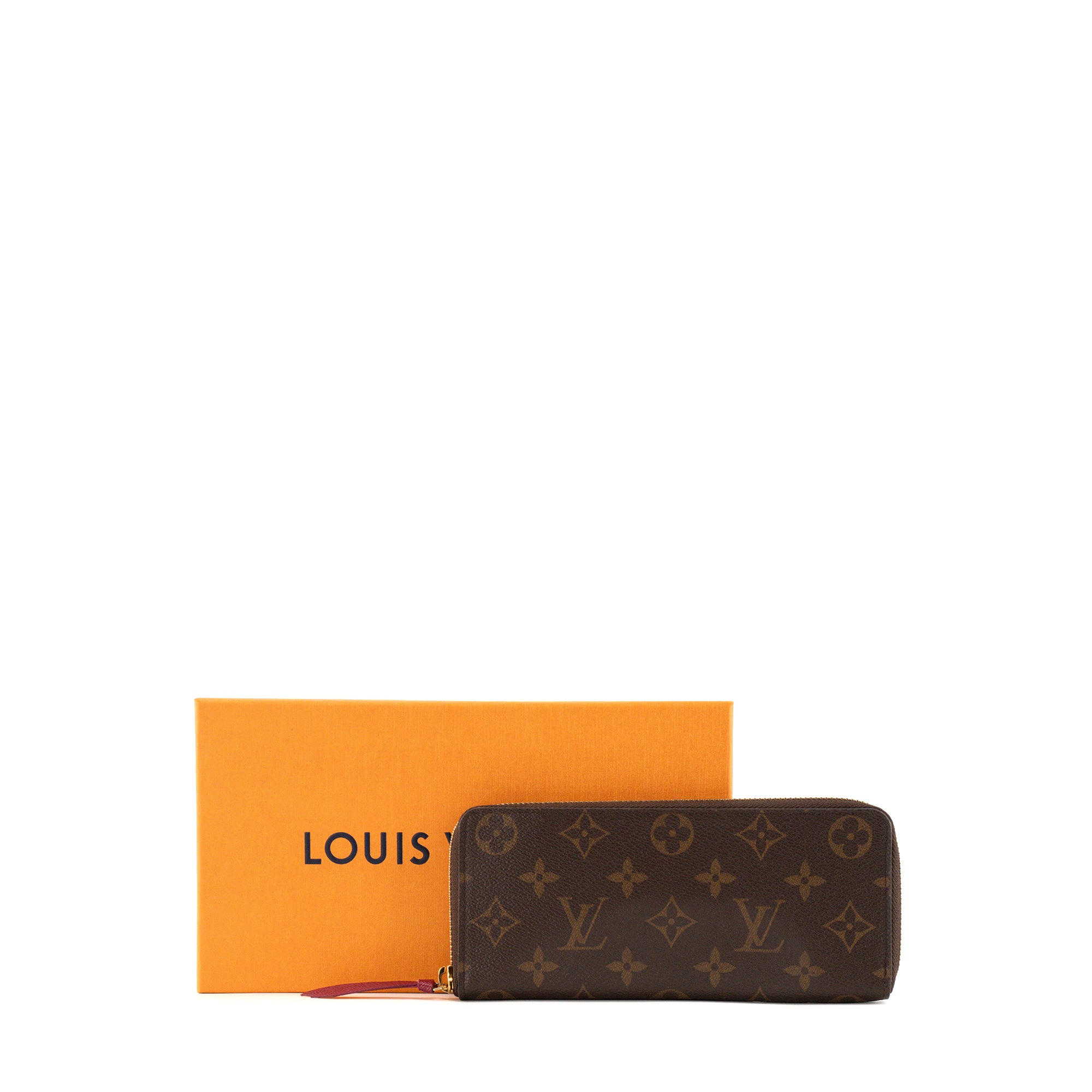 LOUIS VUITTON - Portefeuille Clémence Louis Vuitton en toile enduite monogrammée