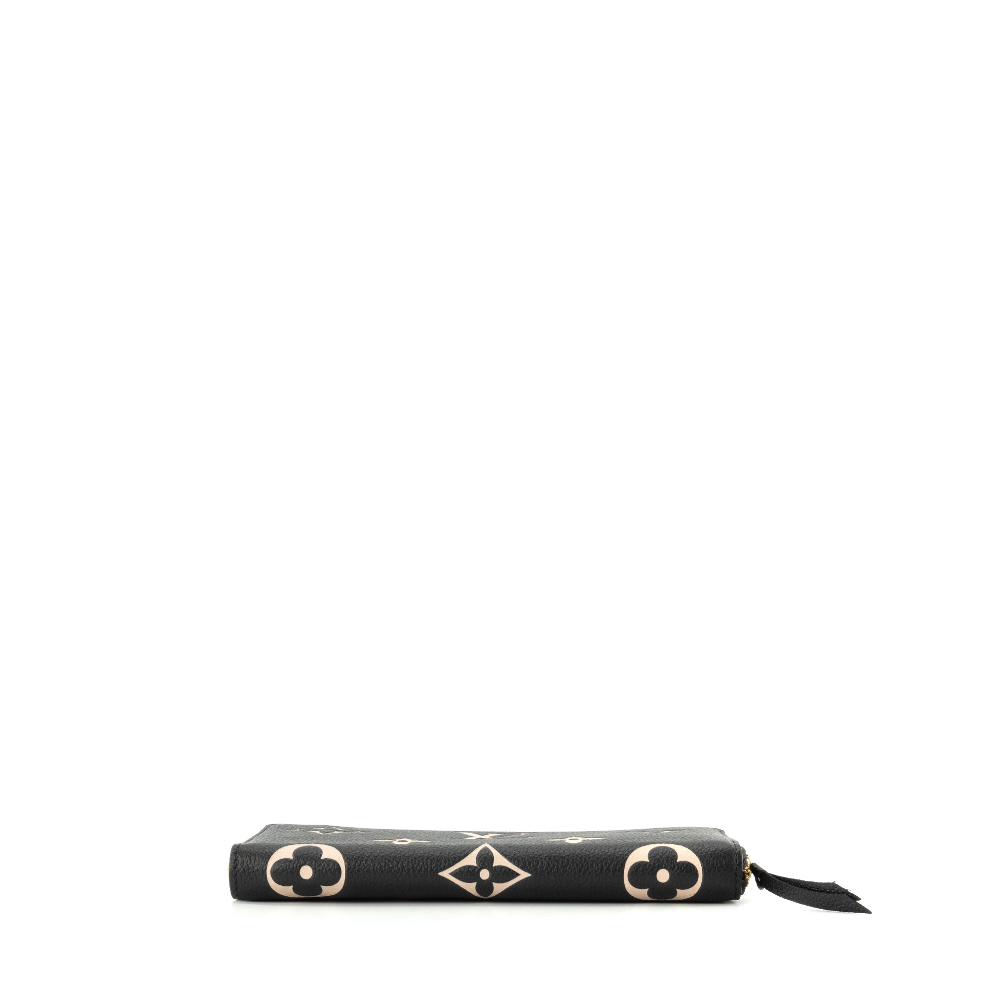 LOUIS VUITTON - Portefeuille Clémence Louis Vuitton en cuir empreinte monogram noir