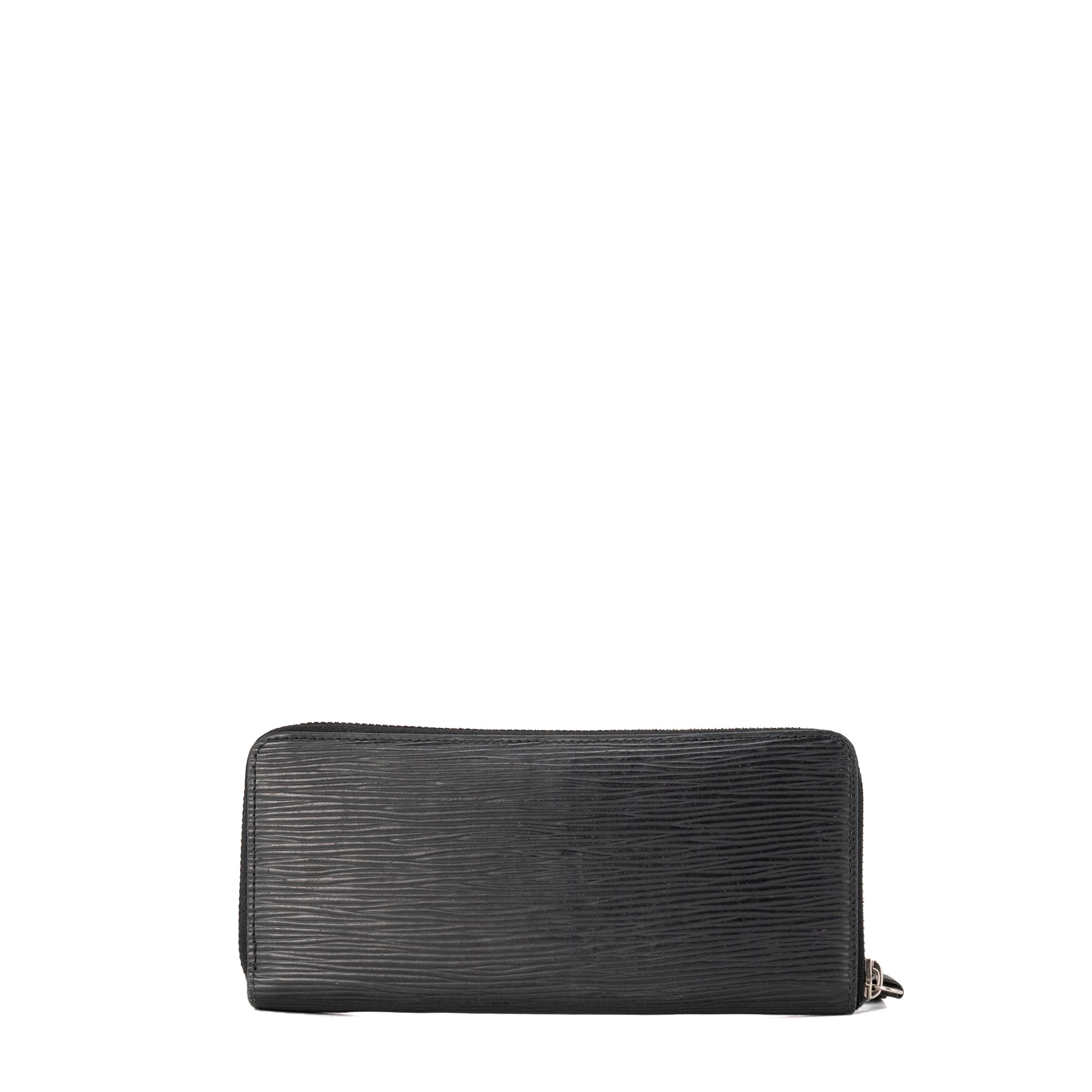 LOUIS VUITTON - Portefeuille Clémence Louis Vuitton en cuir épi noir