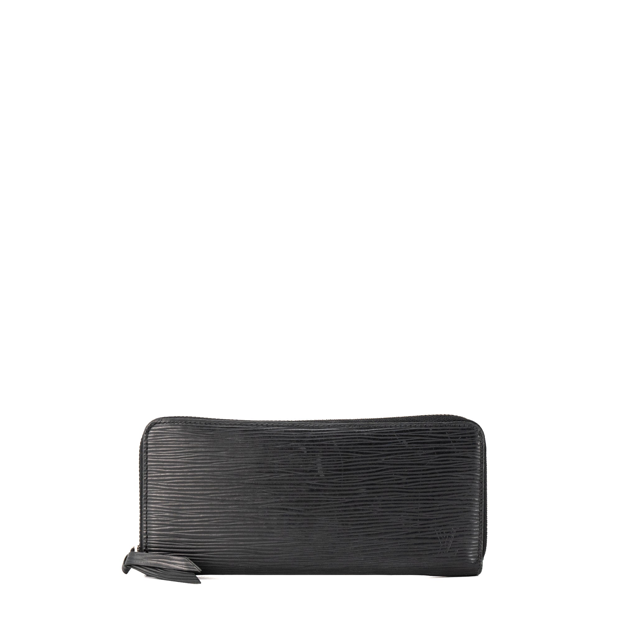 LOUIS VUITTON - Portefeuille Clémence Louis Vuitton en cuir épi noir