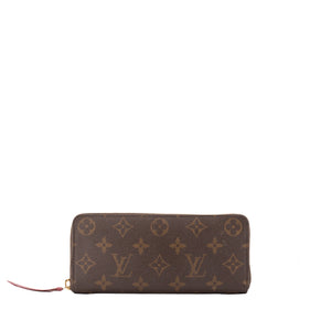 LOUIS VUITTON - Portefeuille Clémence Louis Vuitton en toile enduite monogrammée
