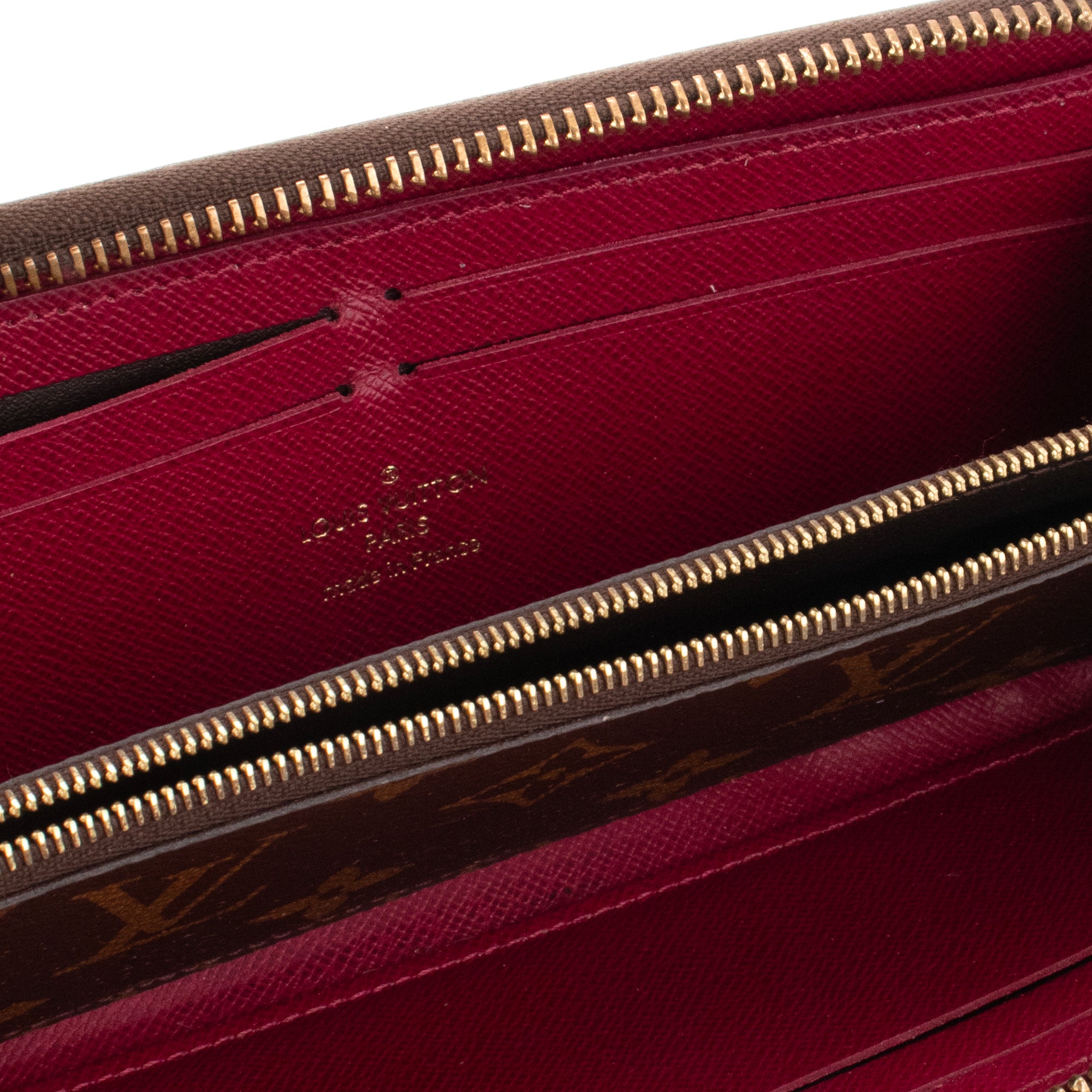 LOUIS VUITTON - Portefeuille Clémence Louis Vuitton en toile enduite monogrammée