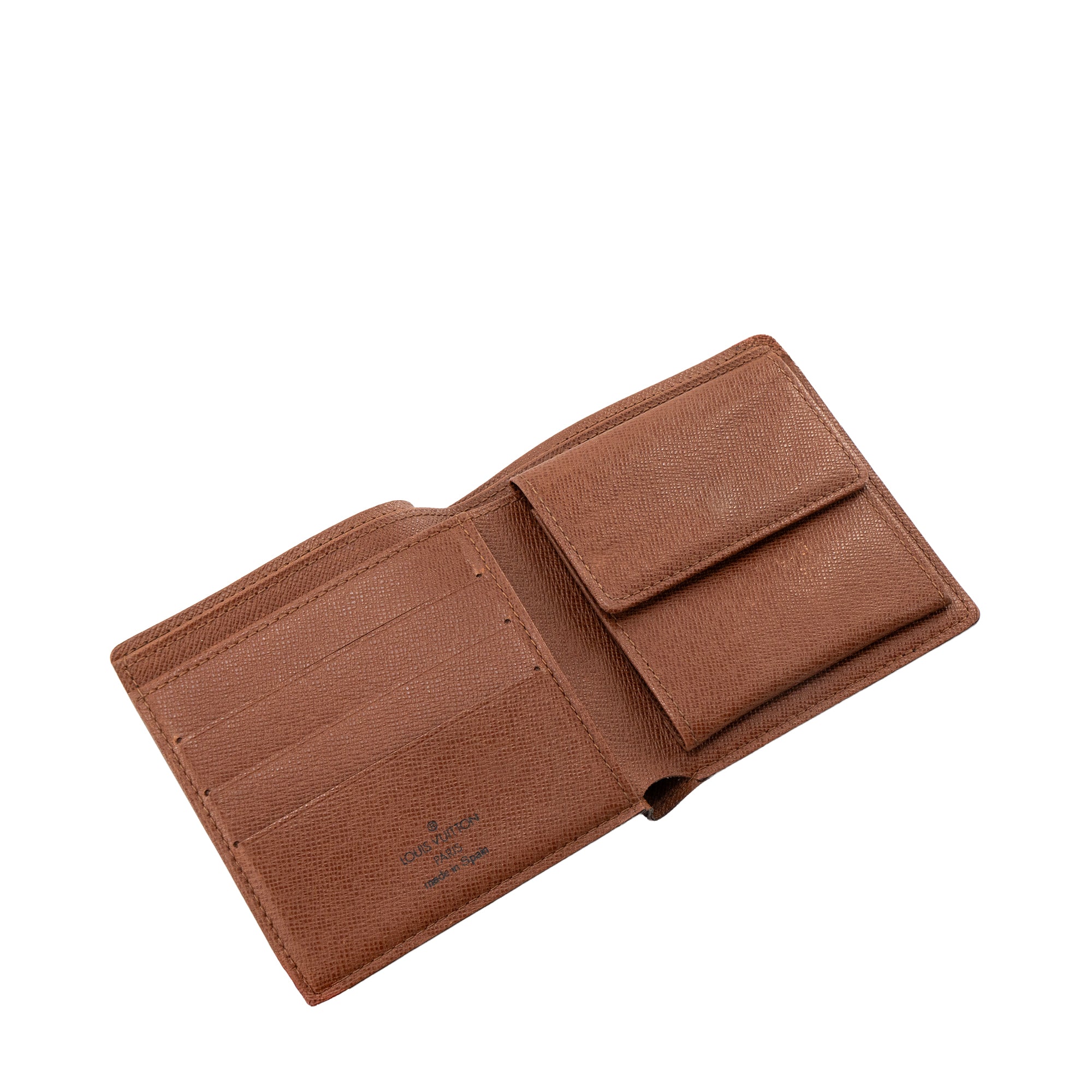 LOUIS VUITTON - Portefeuille compact Marco Louis Vuitton en toile enduite monogramme vintage