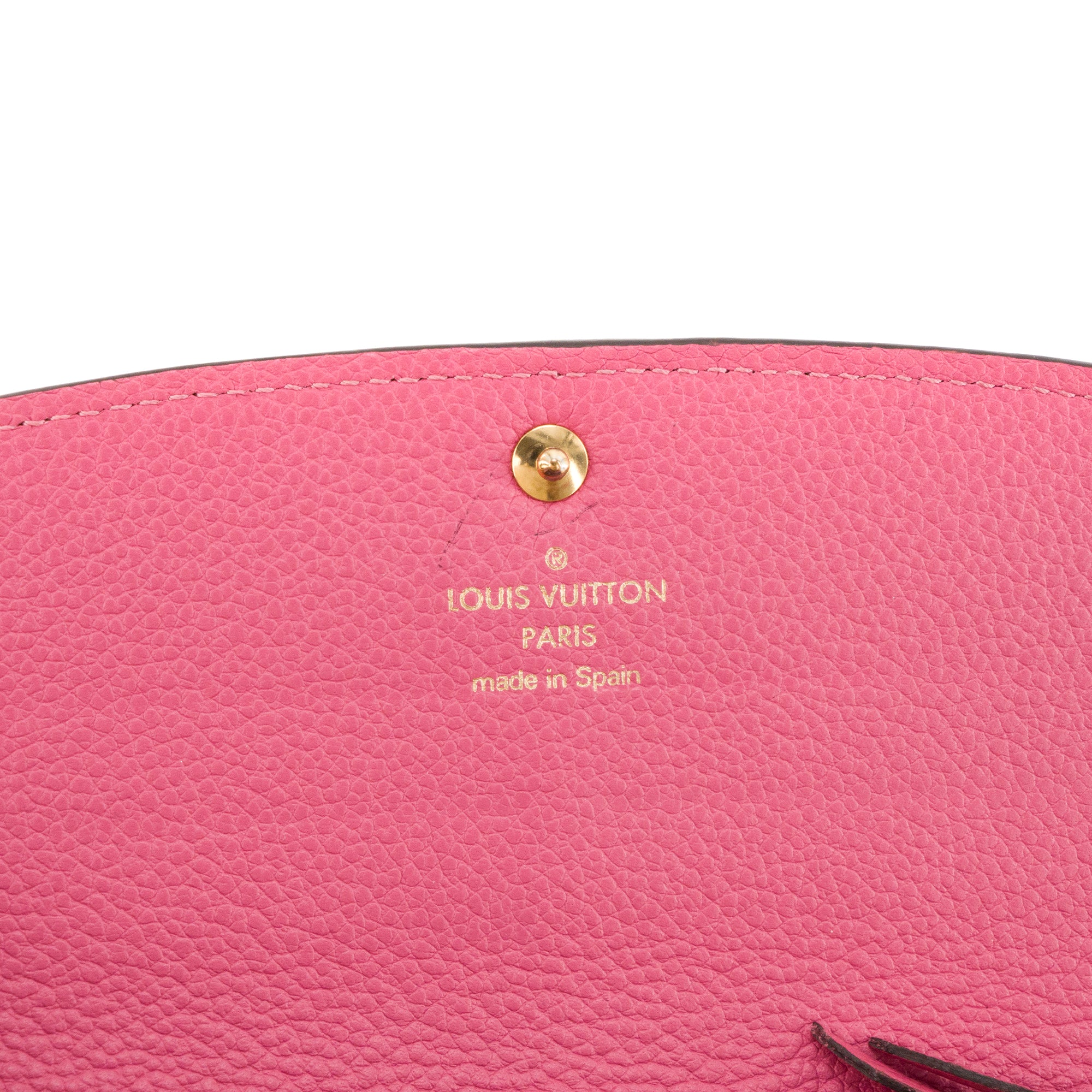 LOUIS VUITTON - Portefeuille Emilie Louis Vuitton en cuir empreinte bordeaux