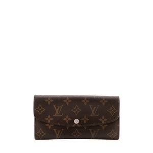 LOUIS VUITTON - Portefeuille Emilie Louis Vuitton en toile enduite monogrammée