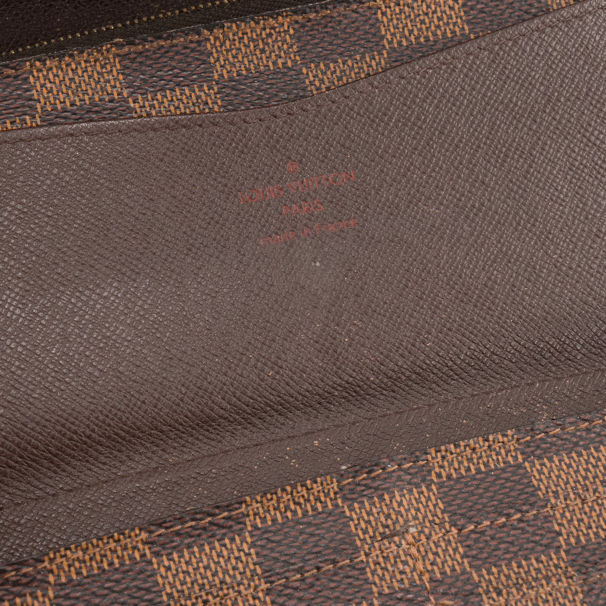 LOUIS VUITTON - Portefeuille Joséphine Louis Vuitton en toile enduite damier ébène