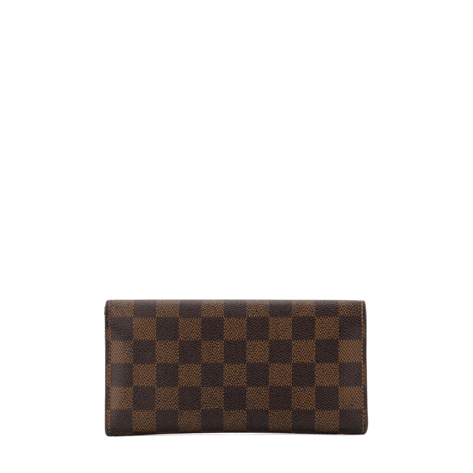 LOUIS VUITTON - Portefeuille Joséphine Louis Vuitton en toile enduite damier ébène