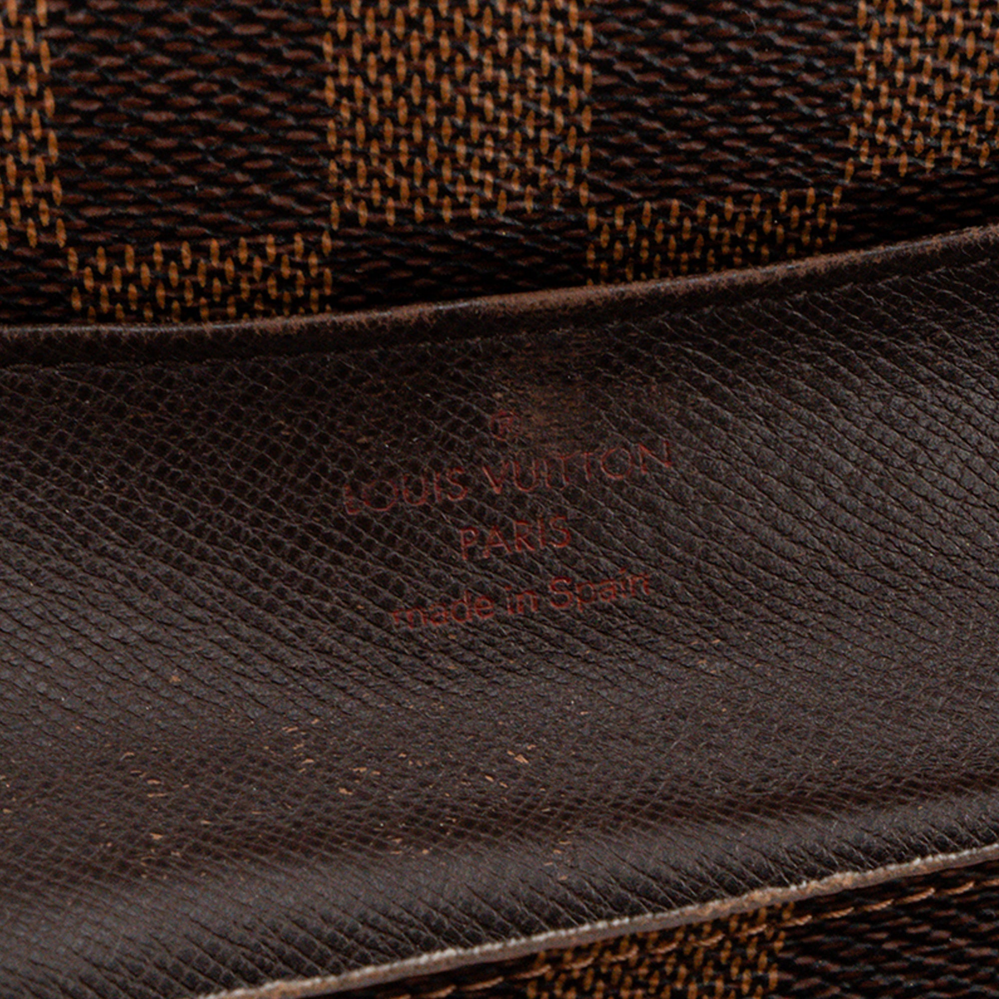 LOUIS VUITTON - Portefeuille Sarah Louis Vuitton en toile enduite damier ébène