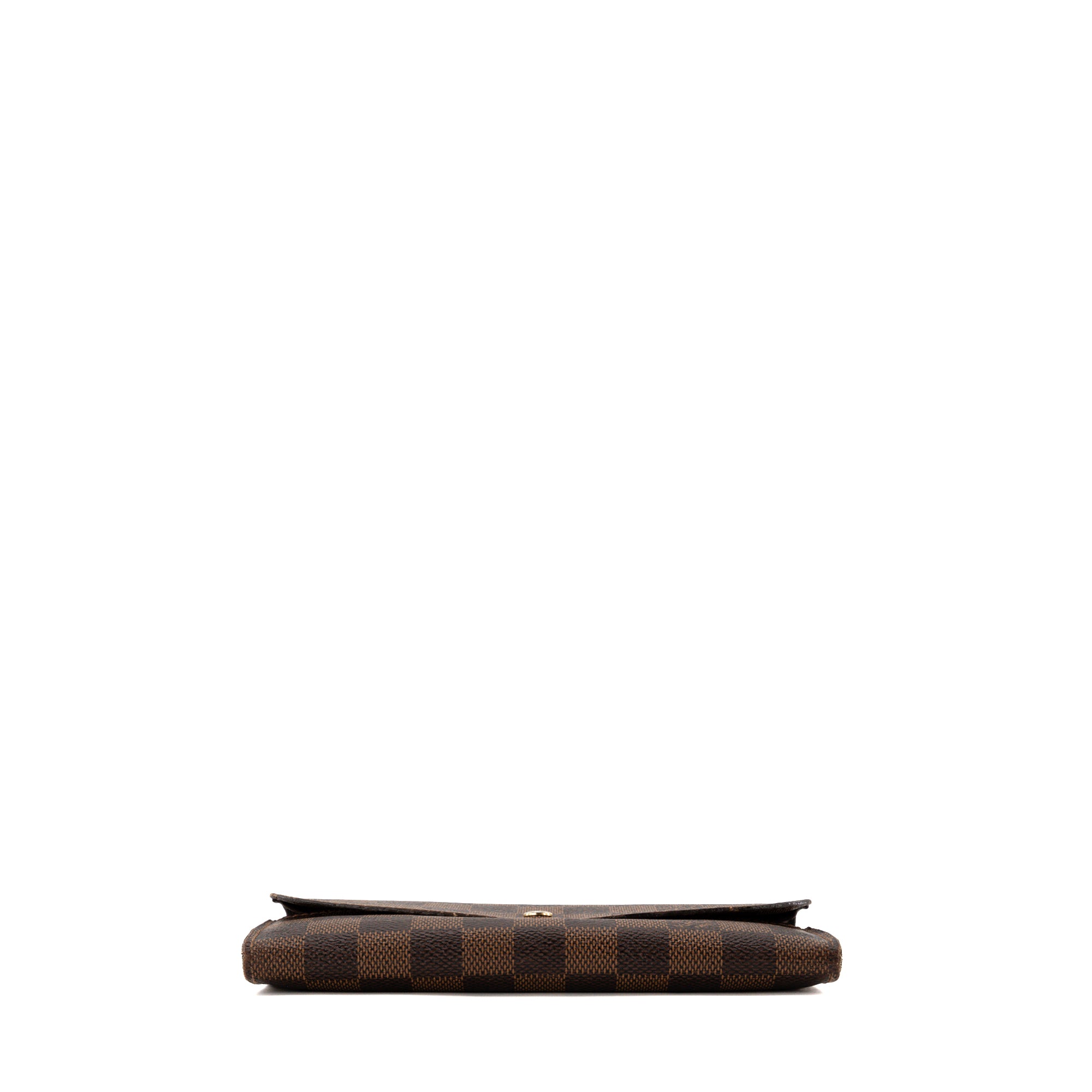 LOUIS VUITTON - Portefeuille Sarah Louis Vuitton en toile enduite damier ébène